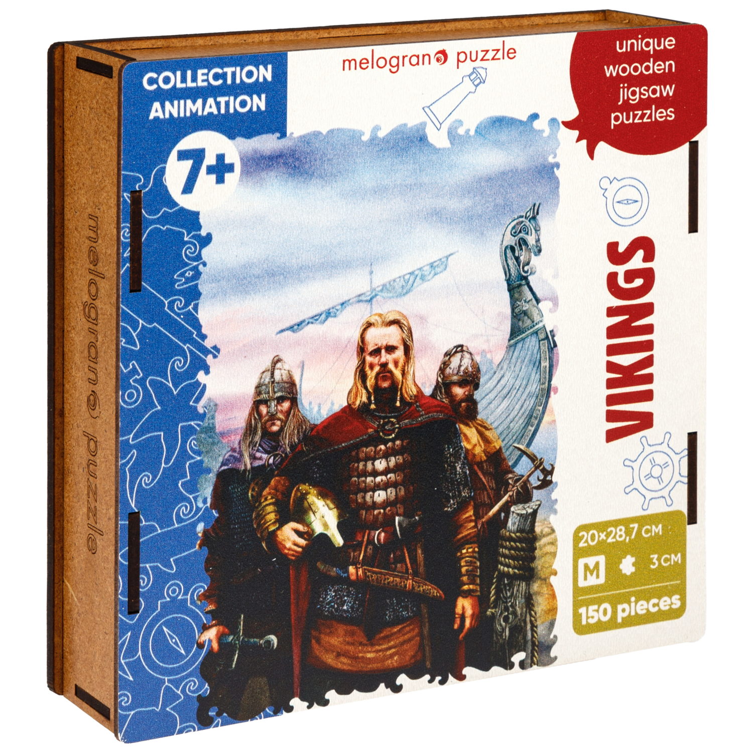 Деревянные пазлы Collection Animation Викинги, 150 деталей