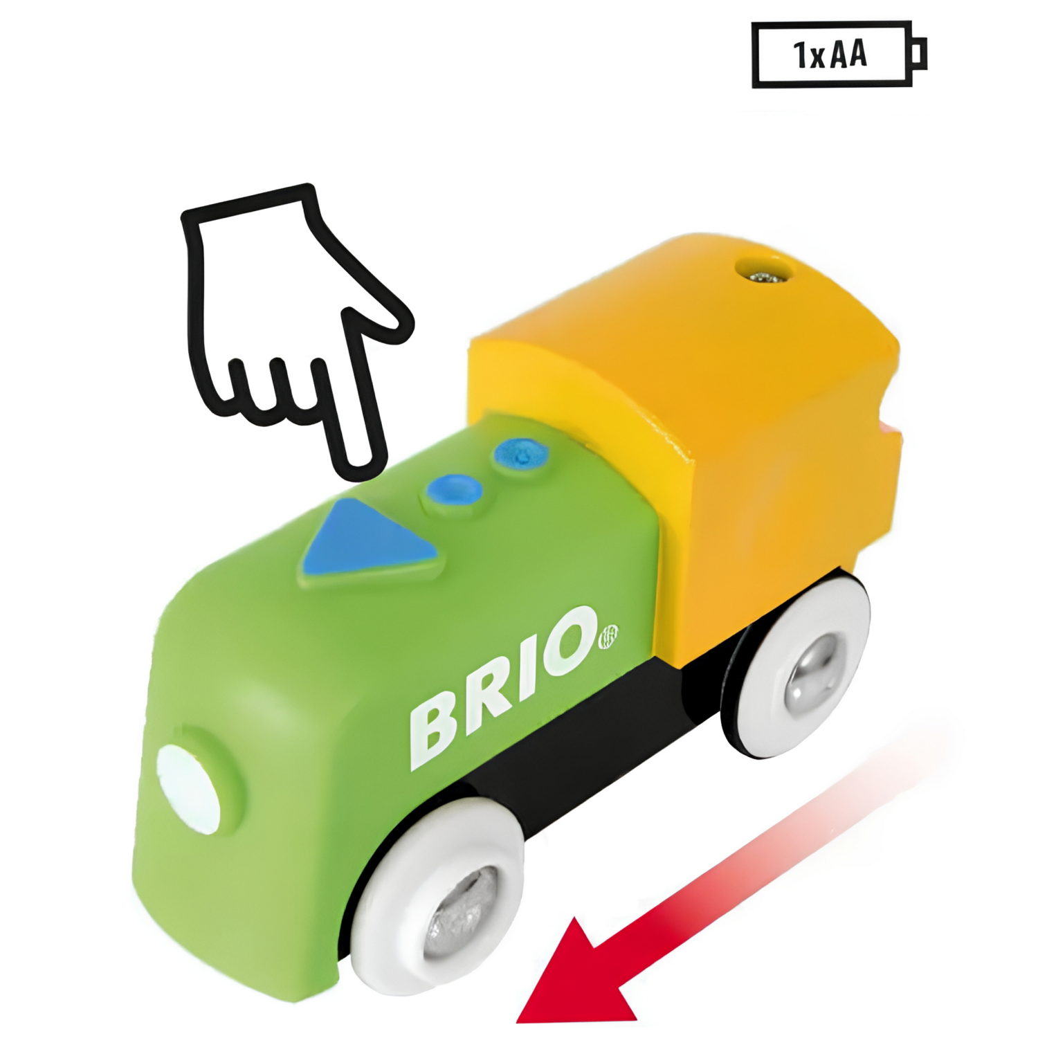 Электропоезд для деревянной железной дороги BRIO, паровозик детский на магнитах