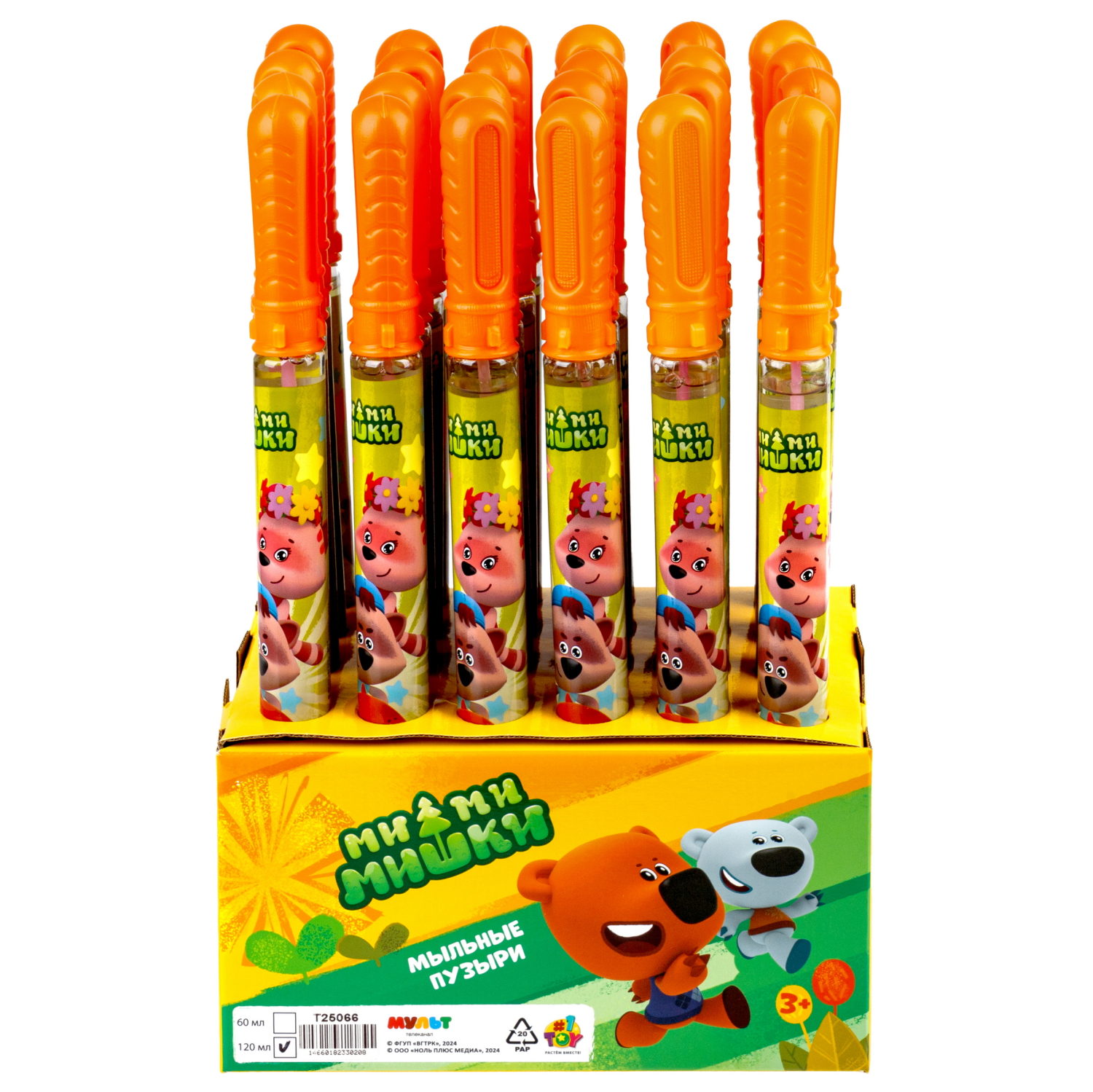 1TOY Ми-ми-мишки, мыльные пузыри, 120 мл