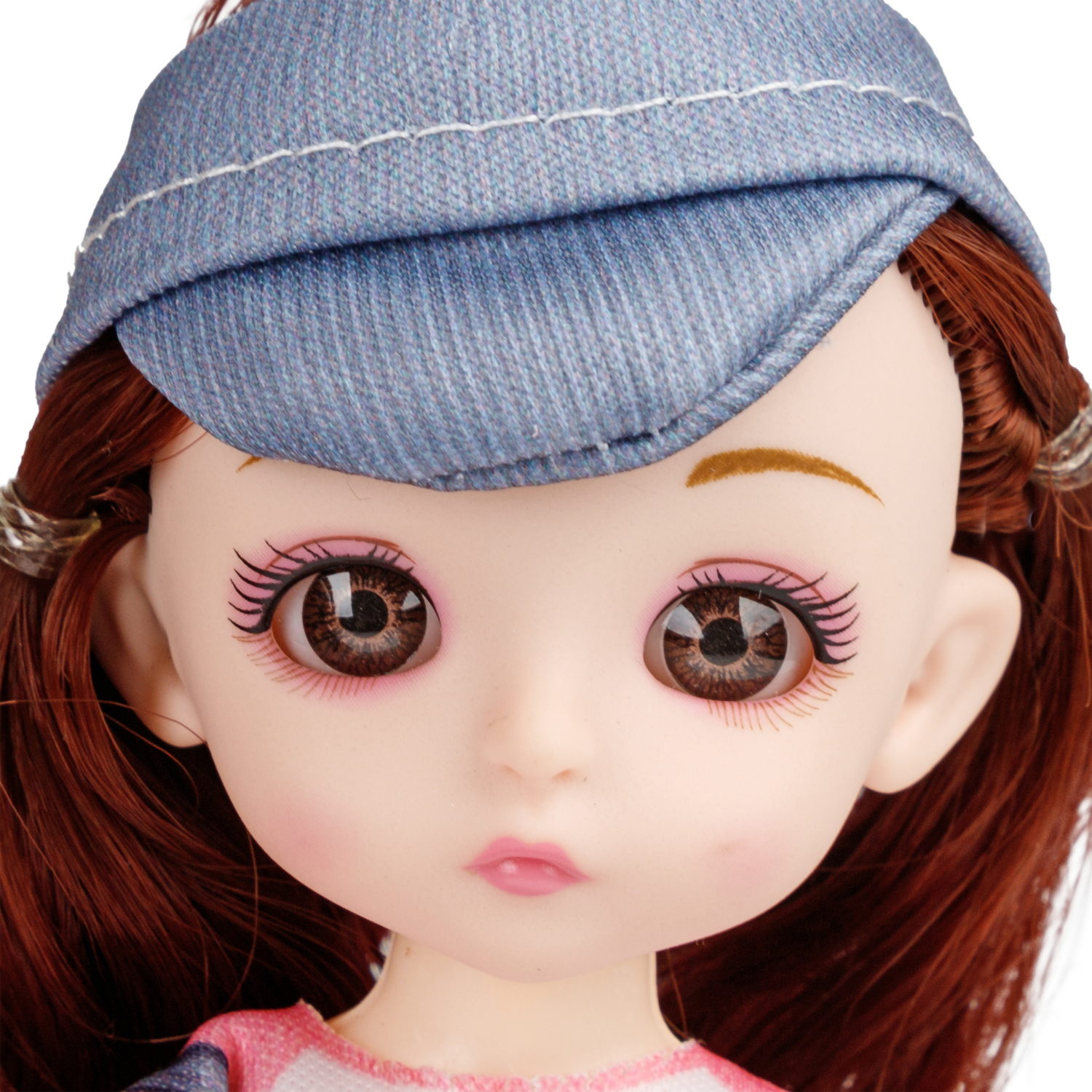 Кукла шарнирная Alisa Kawaii mini 15,2 см, с расчёской, с длинными темными волосами 