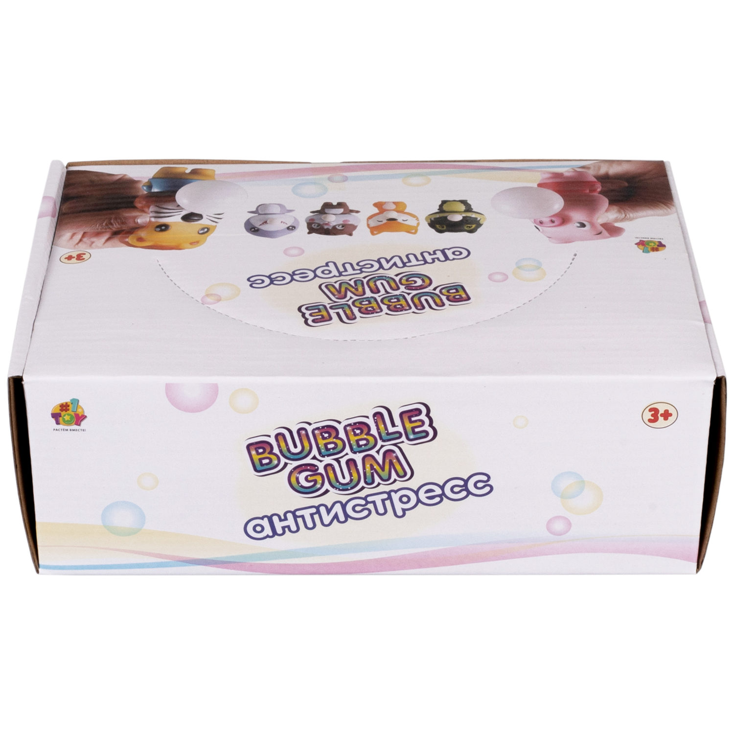 1TOY Bubble Gum-антистресс "Животные" 7,5х6х6 см, 12 видов в ассортименте