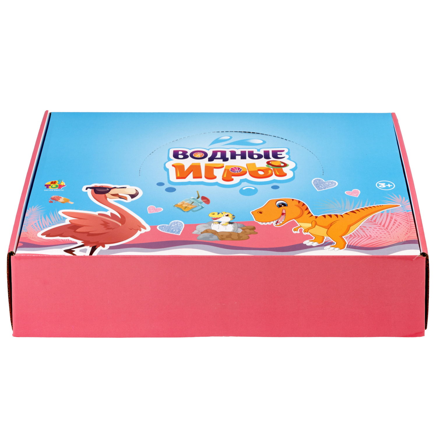 Водный тетрис 1TOY Игра с водой Насади колечки Фламинго, 15,5х7х2 см, 3 вида