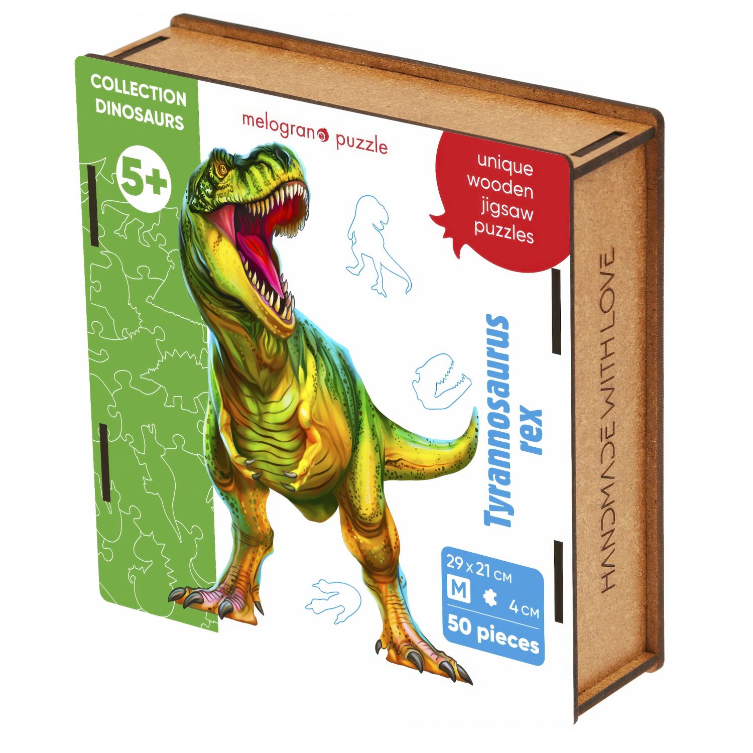 Пазлы Collection Dinosaurs Тирекс, 50 деталей