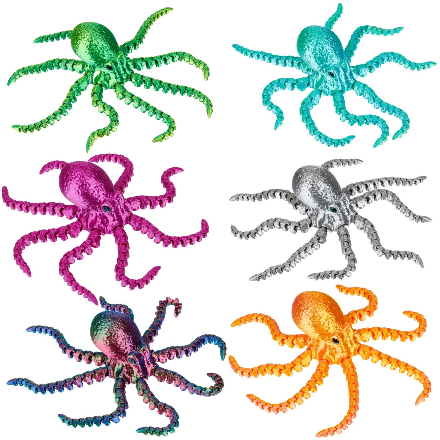 3D-игрушка 1TOY 3Dорово Осьминог, 21х6 см, 6 цветов в ассортименте