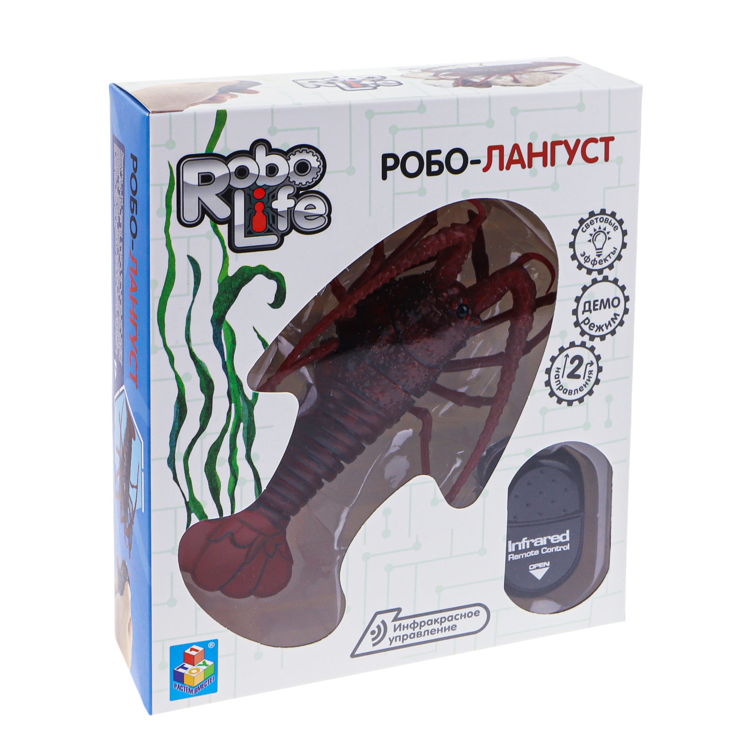 Интерактивная игрушка на пульте управления 1TOY RoboLife Робо- лангуст со световыми эффектами