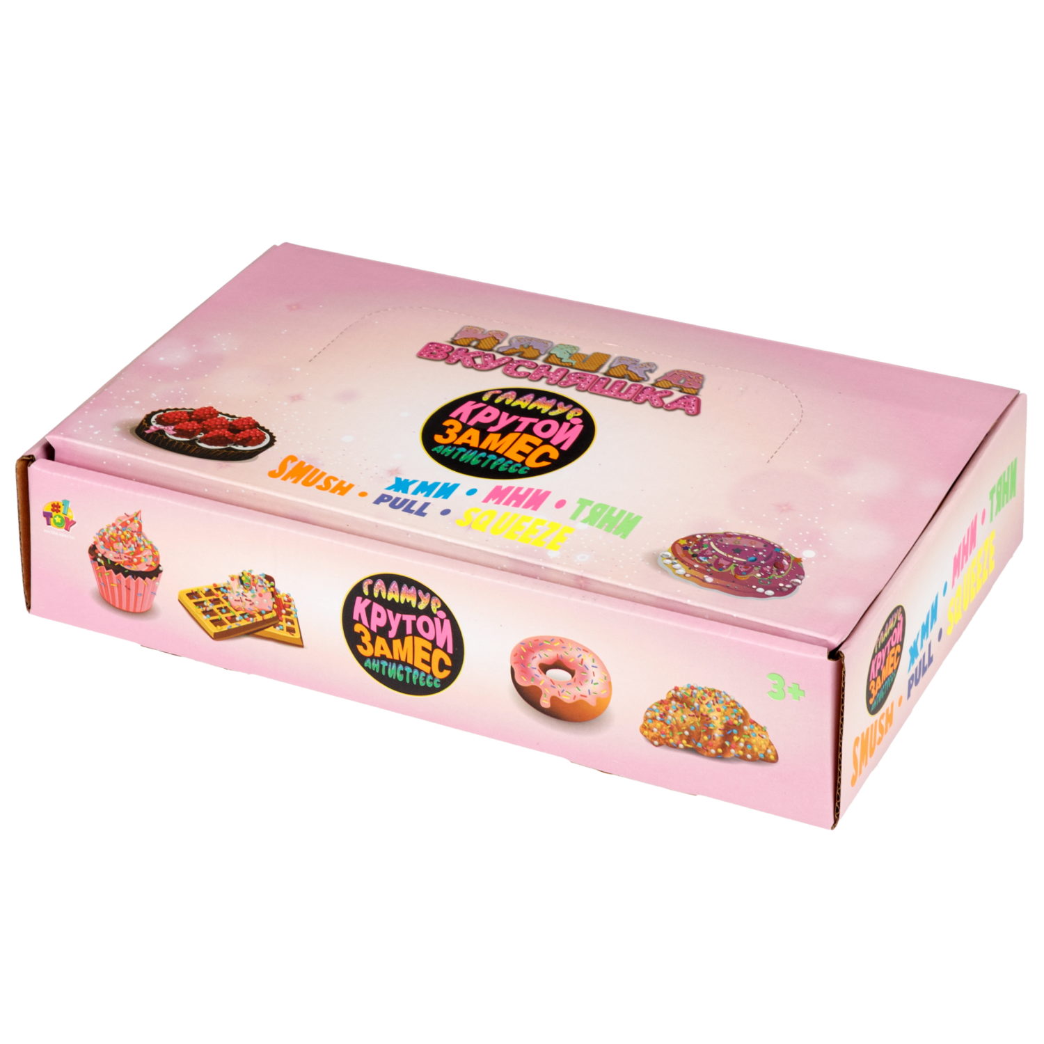 Антистресс-игрушка 1TOY Крутой замес Няшка-вкусняшка Пирожное, в ассортименте, 6х6х3 см