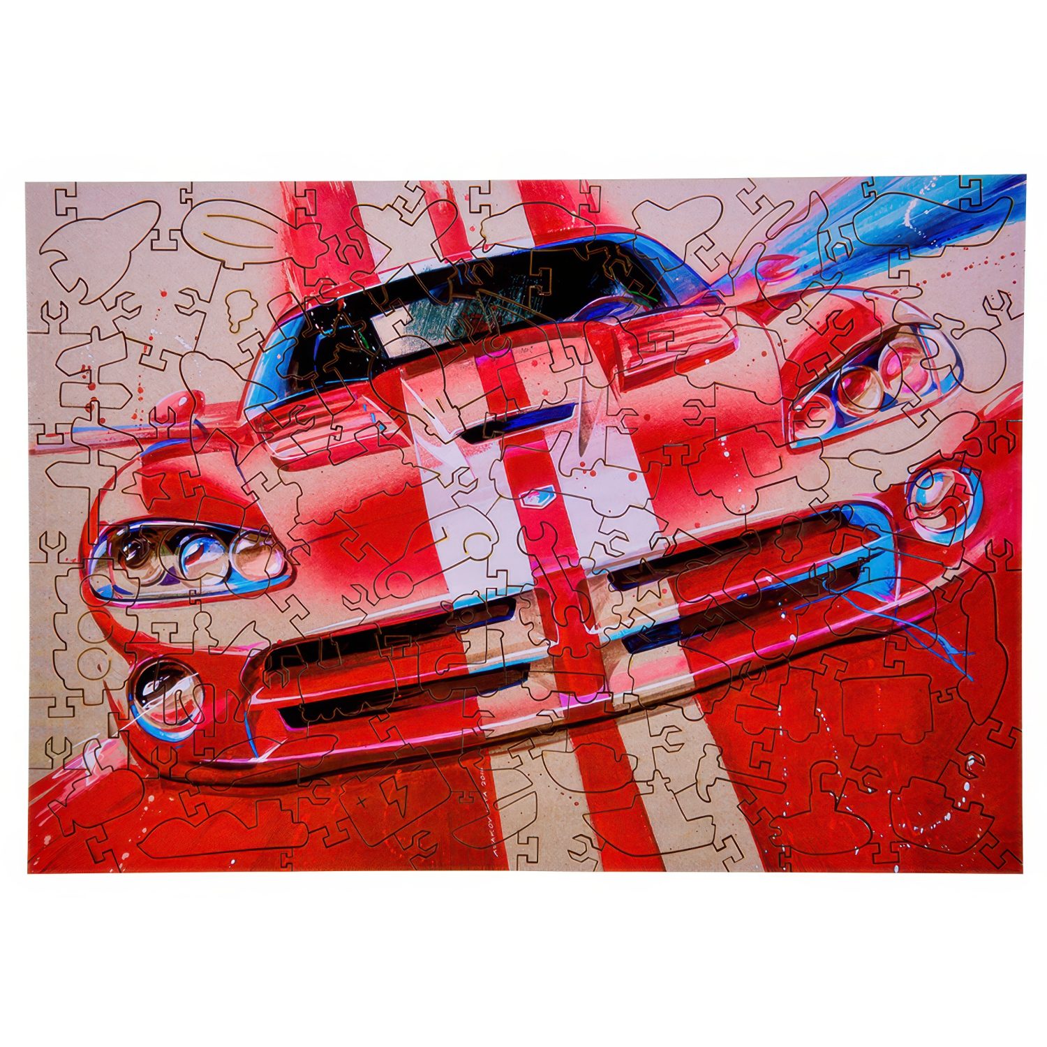 Пазлы Collection Transport Спортивный автомобиль красный, 120 деталей