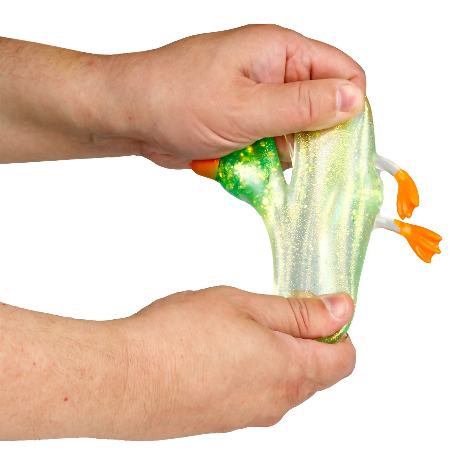 Антистресс-игрушка 1TOY Крутой замес Супергель гусь прозрачный, 9х8х5 см