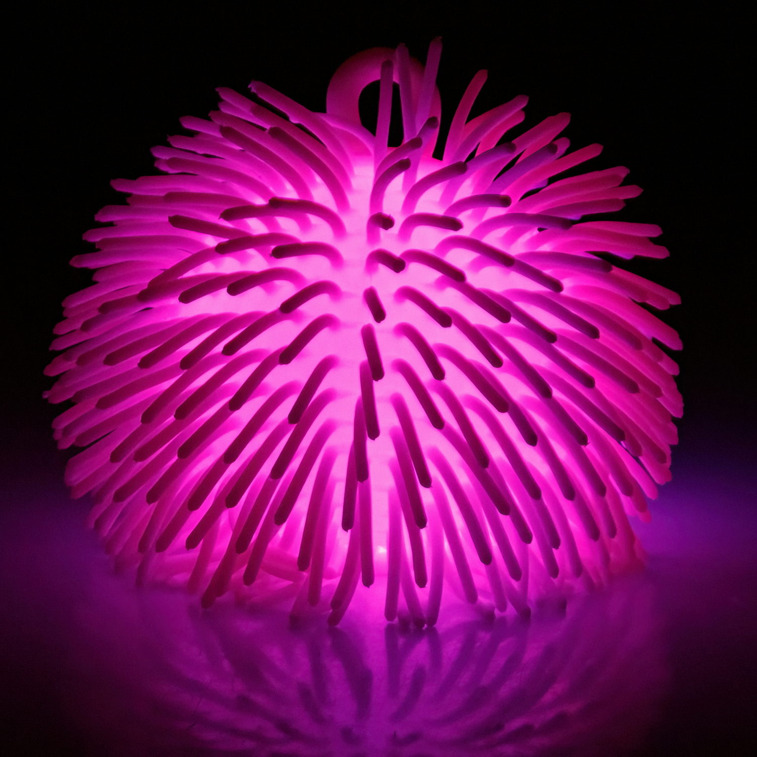 Игрушка-антистресс для рук 1toy Йо-Ёжики, шар 15 см, со светом, 4 цвета в ассортименте