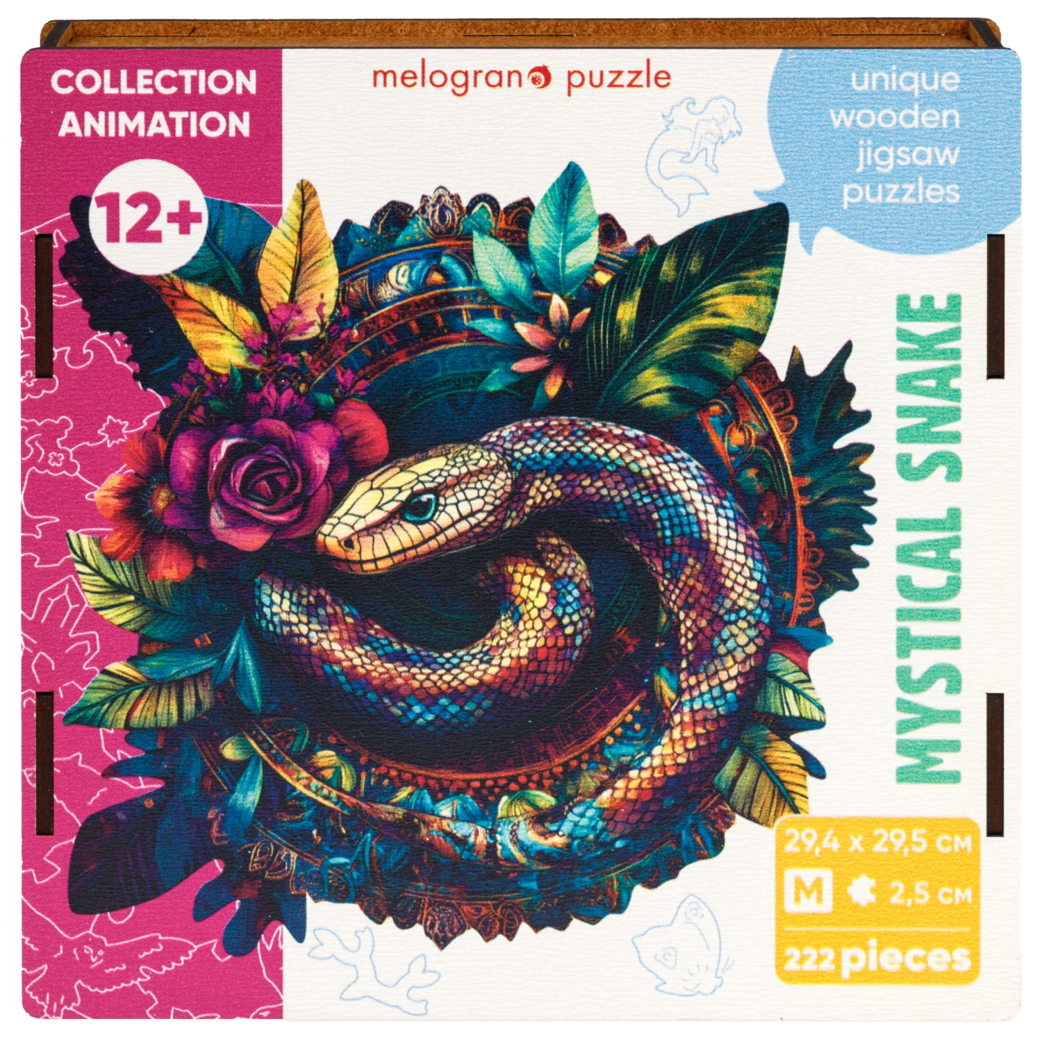 Деревянные пазлы Collection Animation Мистическая змея, 222 детали