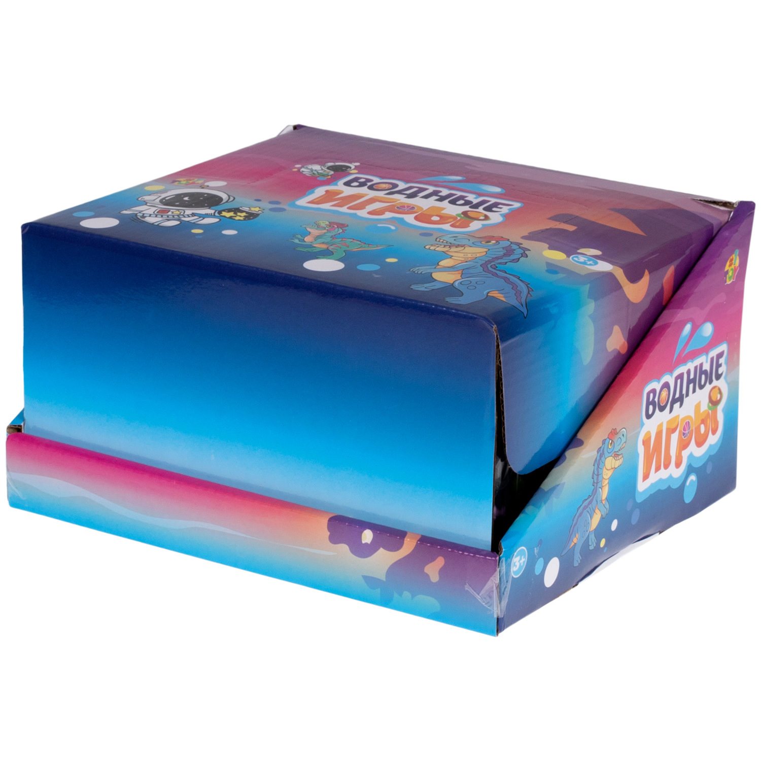 1TOY Игра с водой забрось мячики динозавры, 3 вида в ассортименте