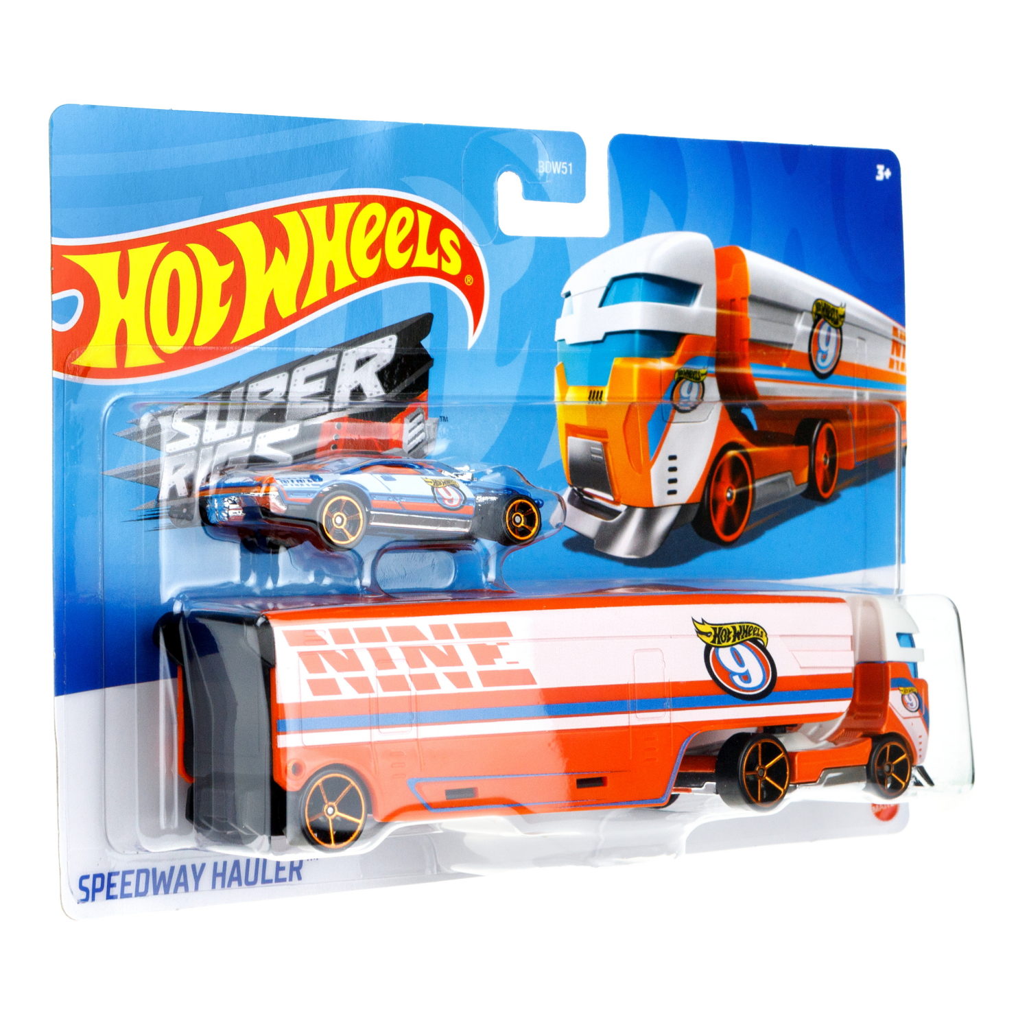 Hot wheels Набор игровой Супергрузовики со спортивными автомобилями, в асс.