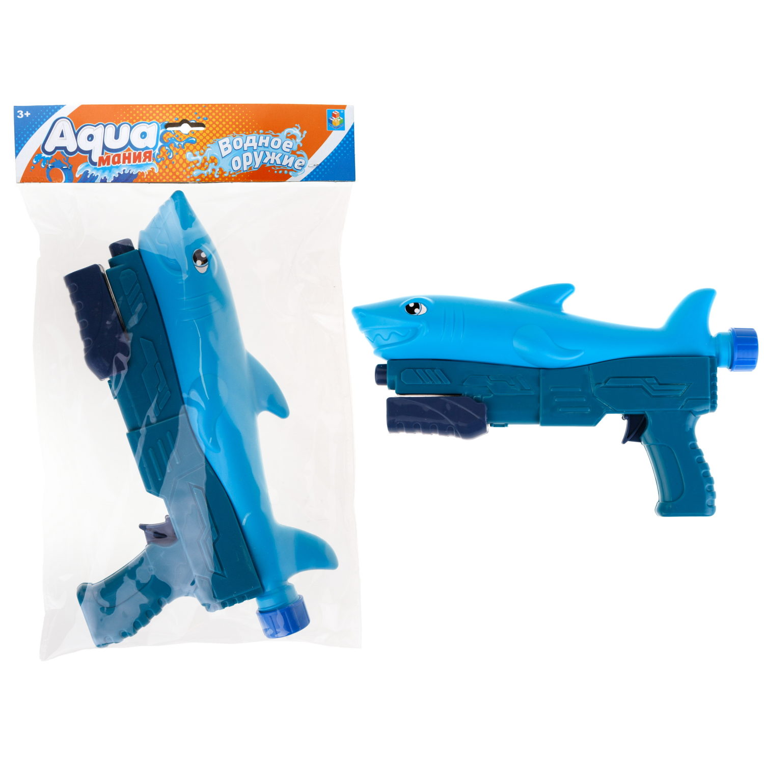 1TOY Аквамания водное оружие акула 22*13*5 см, 2 цвета в ассортименте