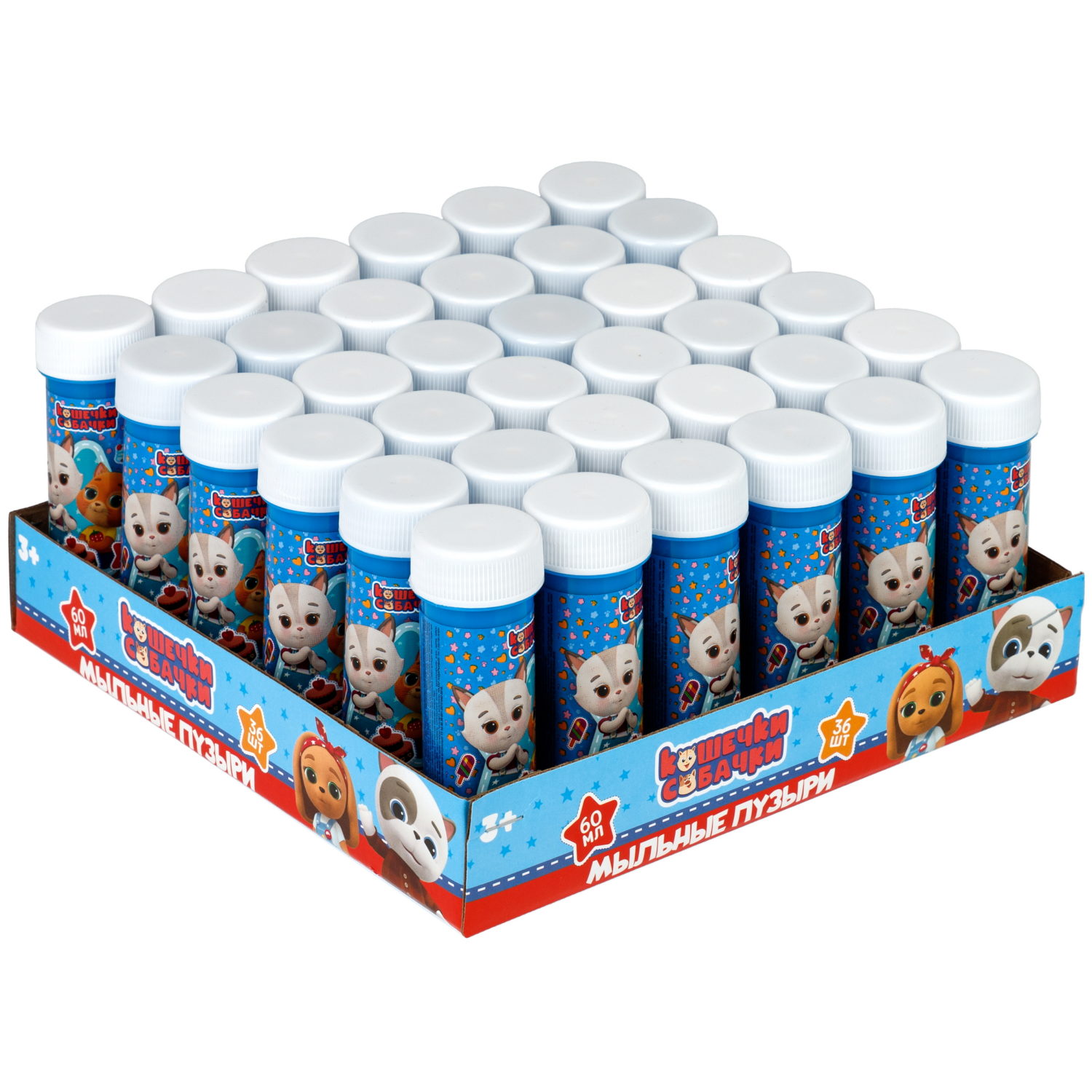 Мыльные пузыри 1TOY Кошечки-собачки, 60 мл