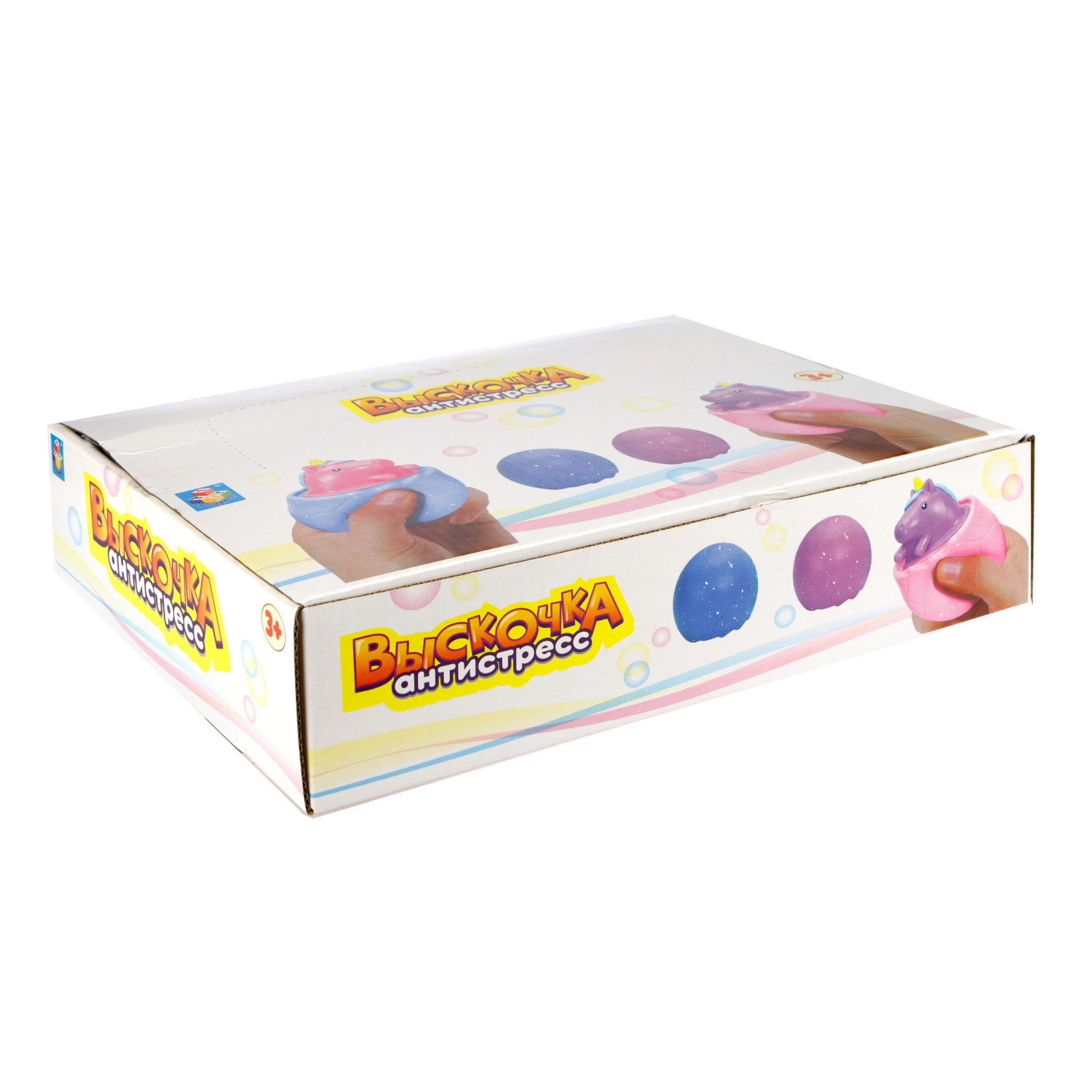 1Toy Жмяка "Выскочка. Единорог" 6,3х6,3х6,3 см, 12 шт. в д/б