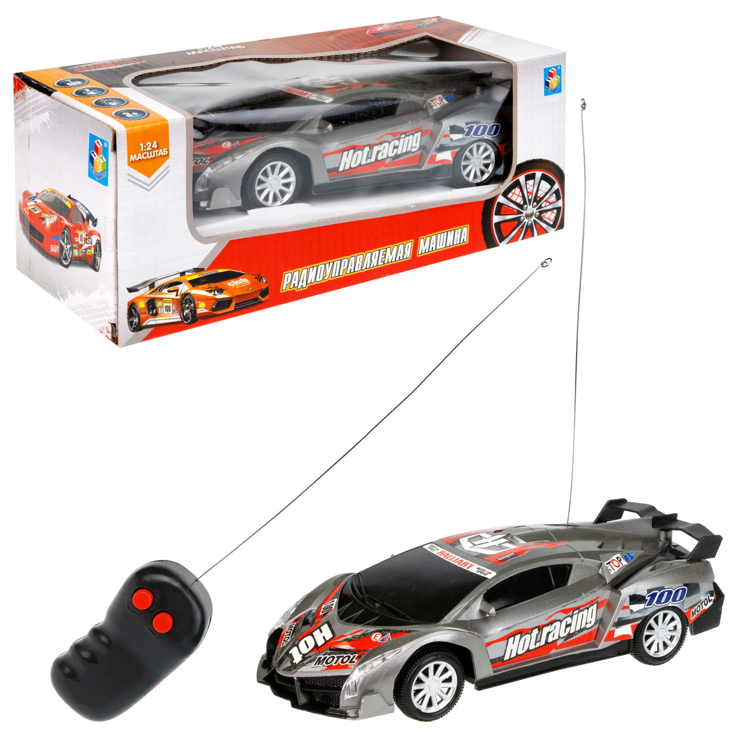 Машинка на пульте управления 1TOY со светом