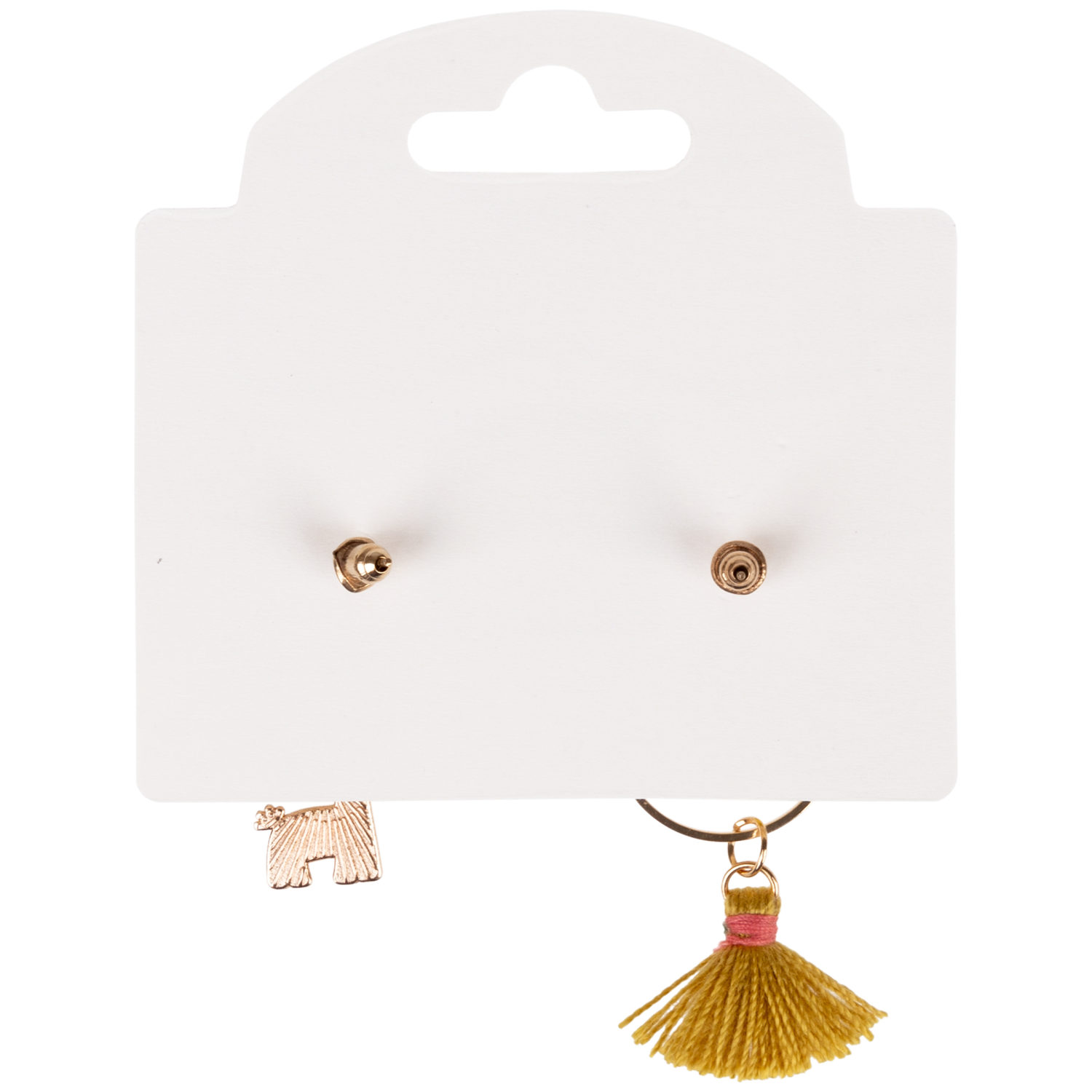 Серьги Lukky Fashion с подвесками "Жирафик желтый"