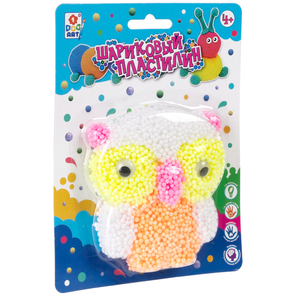 Шариковый пластилин "Совёнок", в блистере 17,8х13х2,5 см