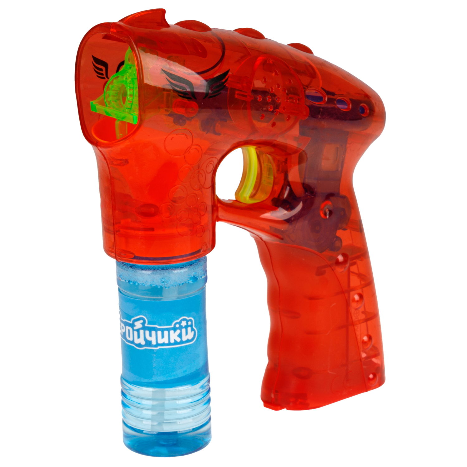 Пистолет для пускания мыльных пузырей "Геройчики", со световыми эффектами, 60 мл