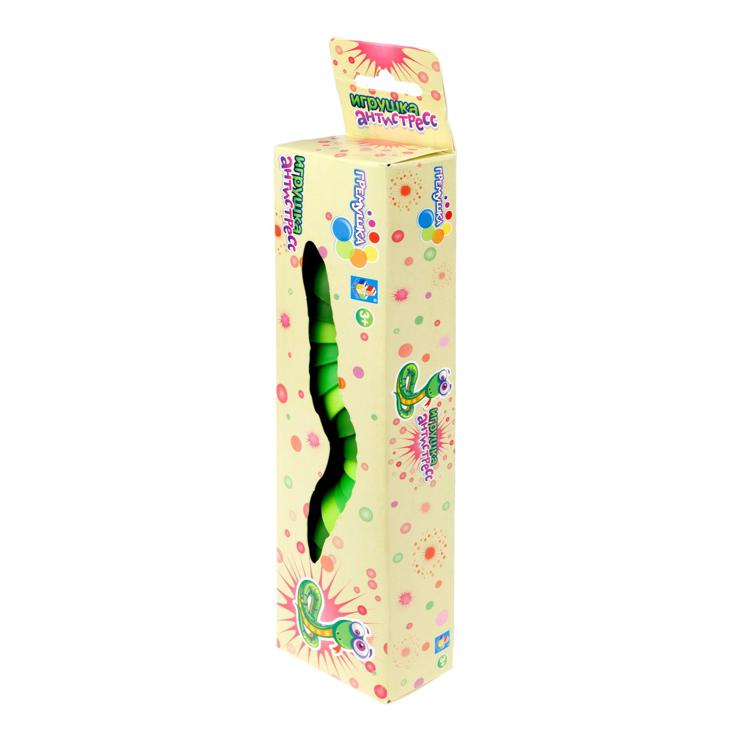 Змейка 1TOY Гремушка , 3 цвета в ассортименте