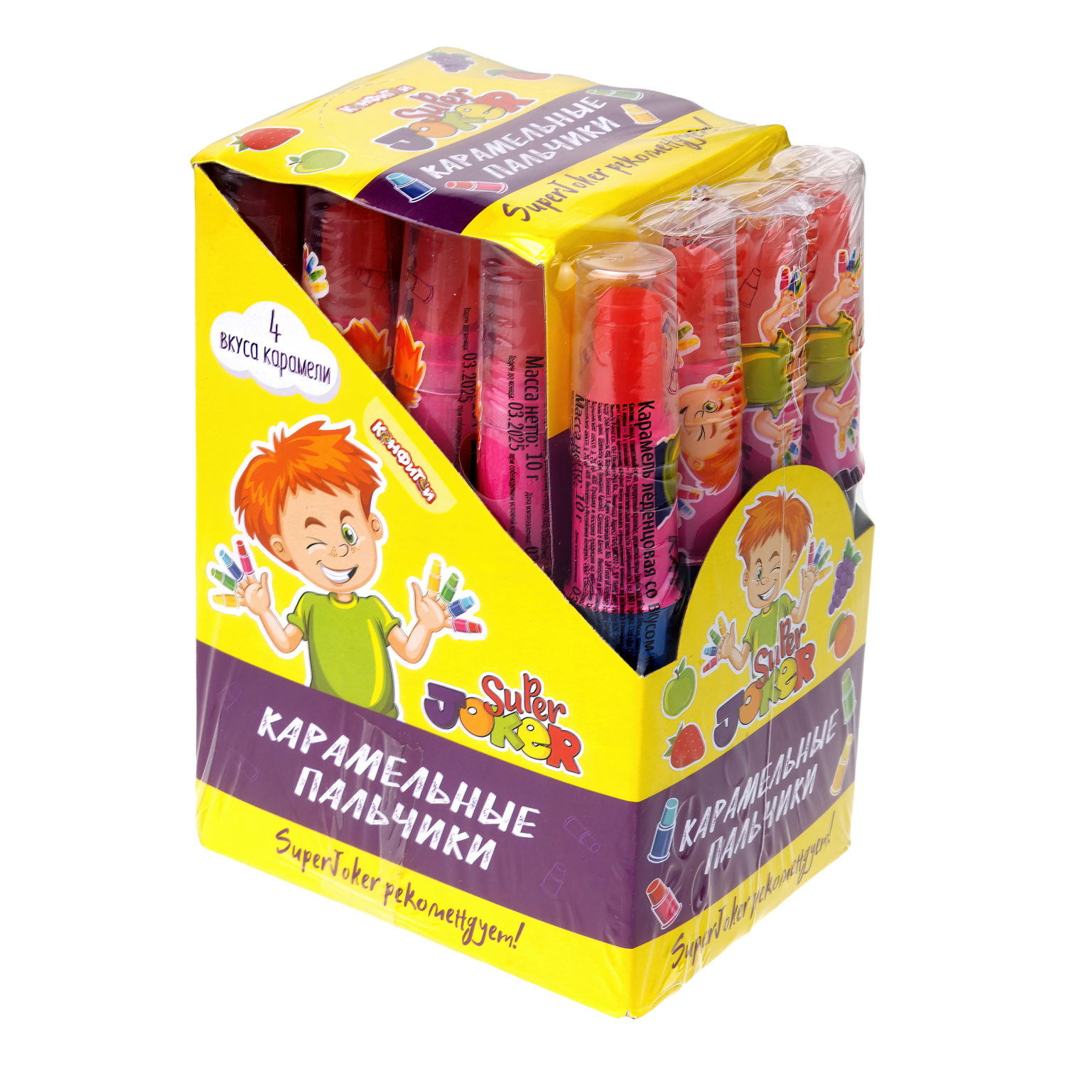 SUPER JOKER Карамельные пальчики, блок 20 шт. (10г х 20 х 30)