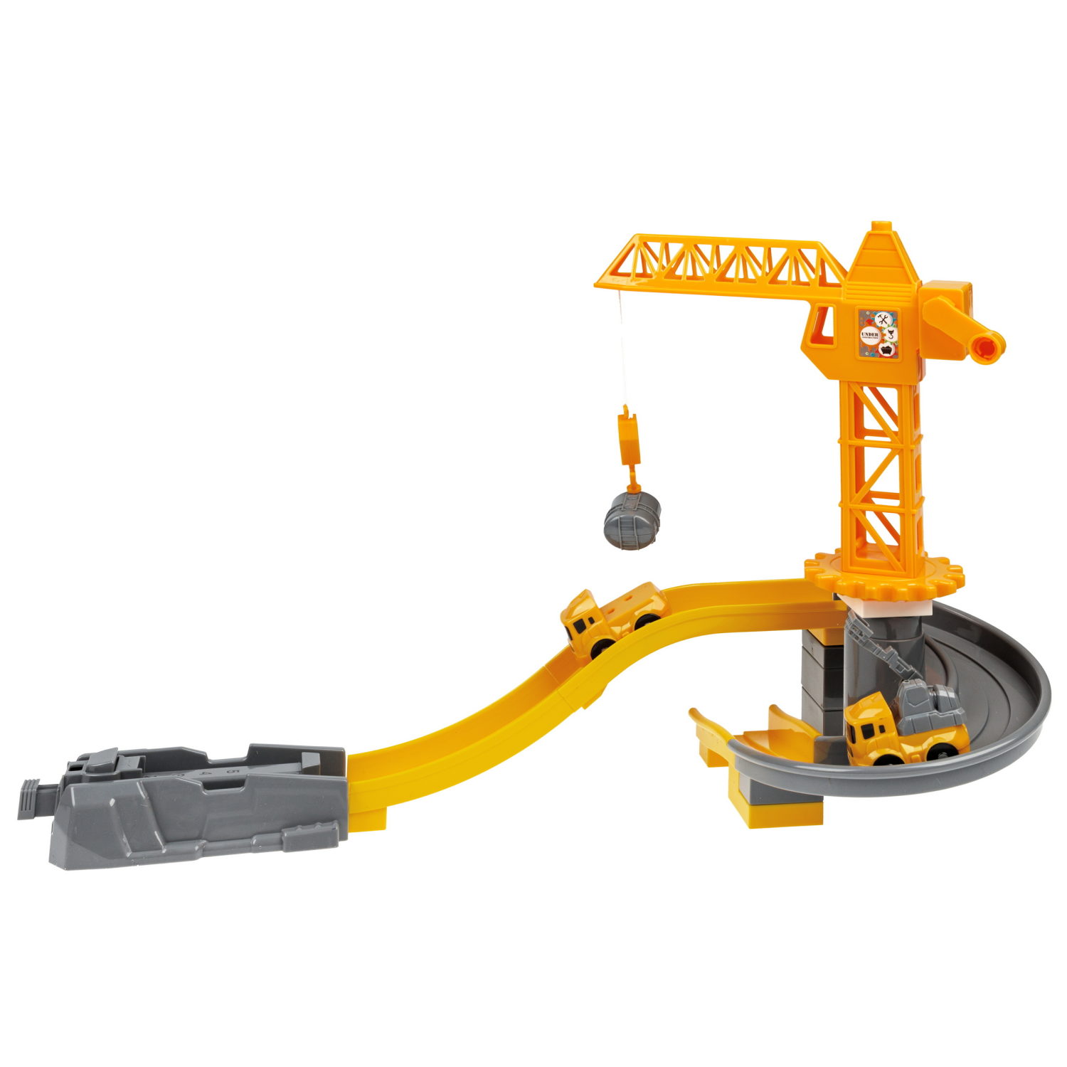 Парковка для машинок 1TOY Транспаркинг Строительный участок, автотрек с машинками