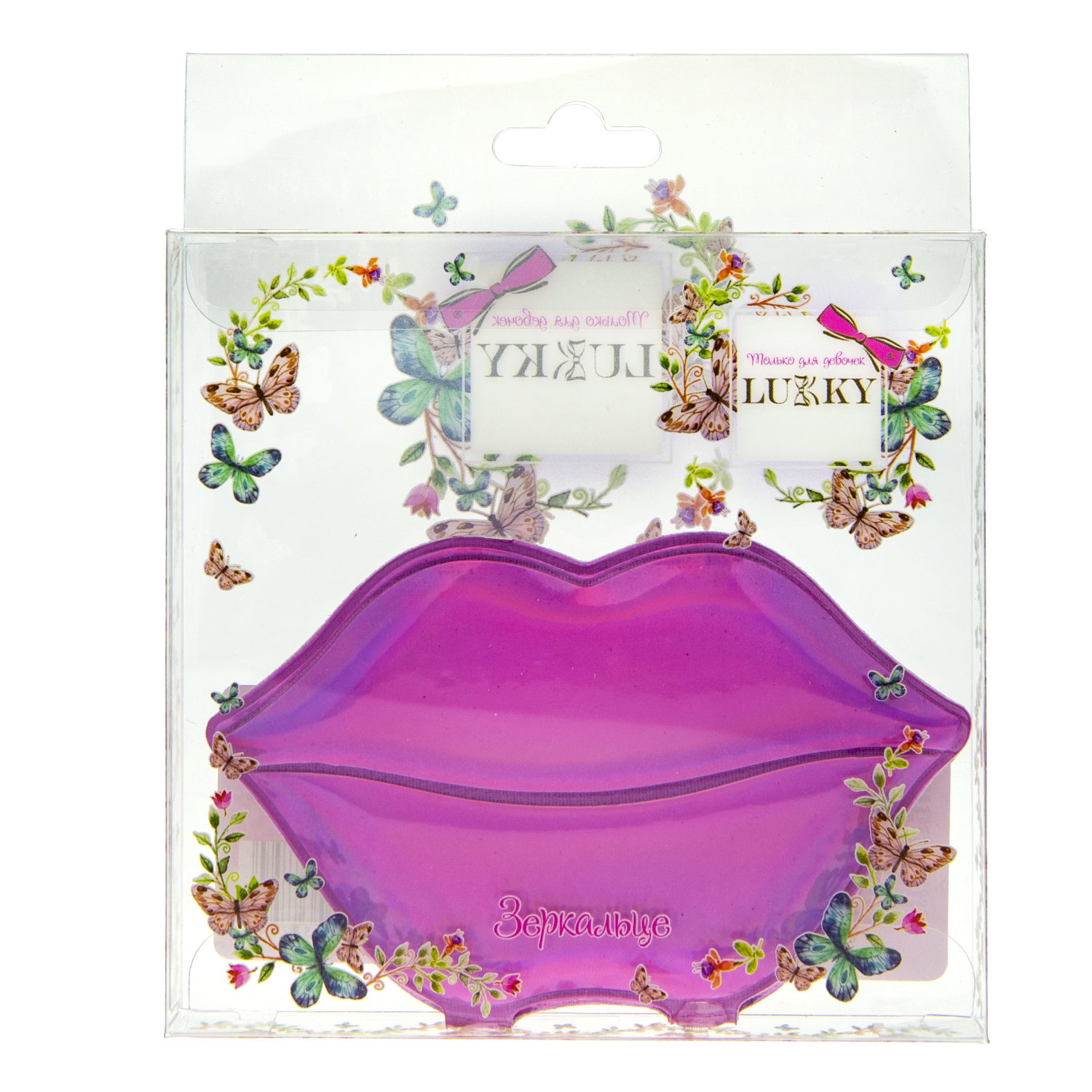 Lukky зеркальце карманное "Губы"