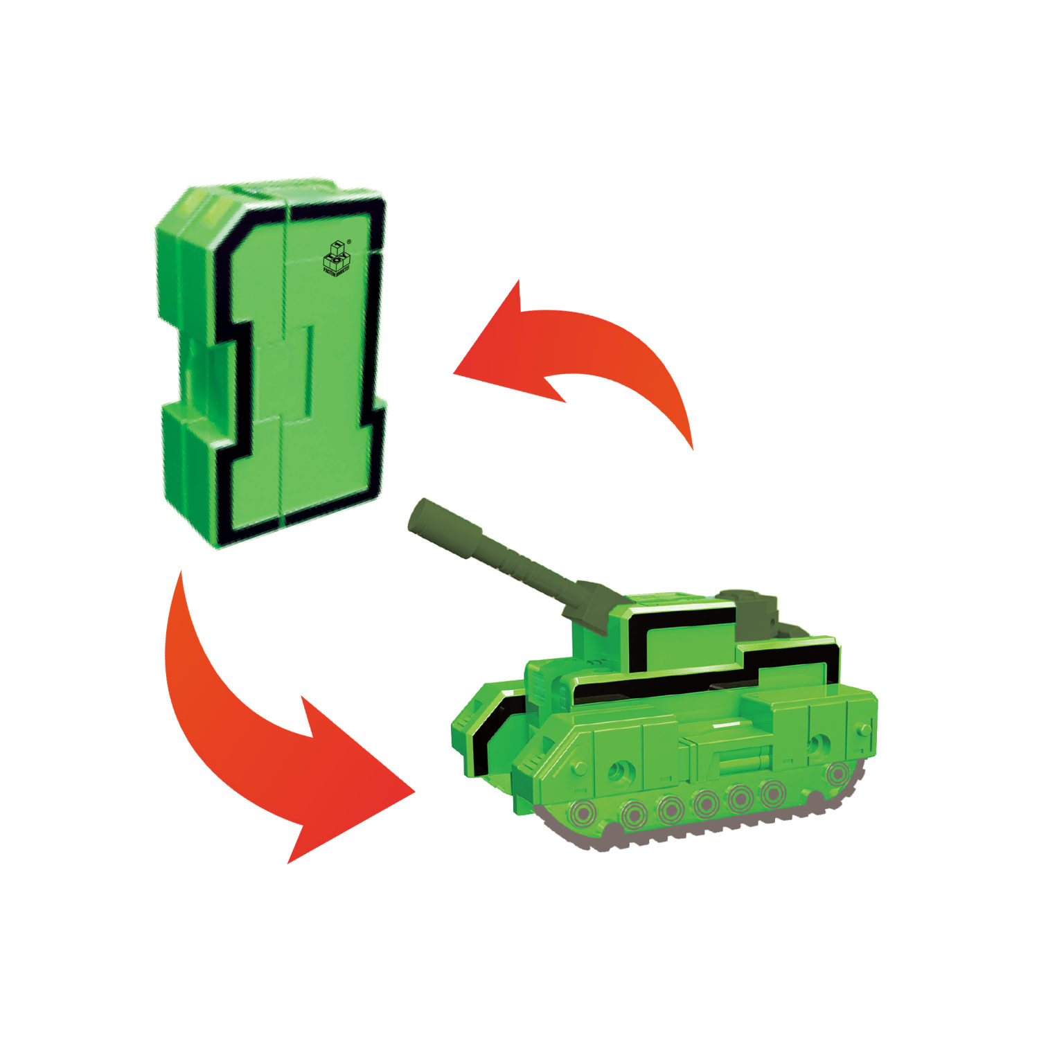 Игрушки трансформеры 1TOY Трансботы Боевой расчет, математика для дошкольников, для девочек и мальчиков, комплект из 10 цифр