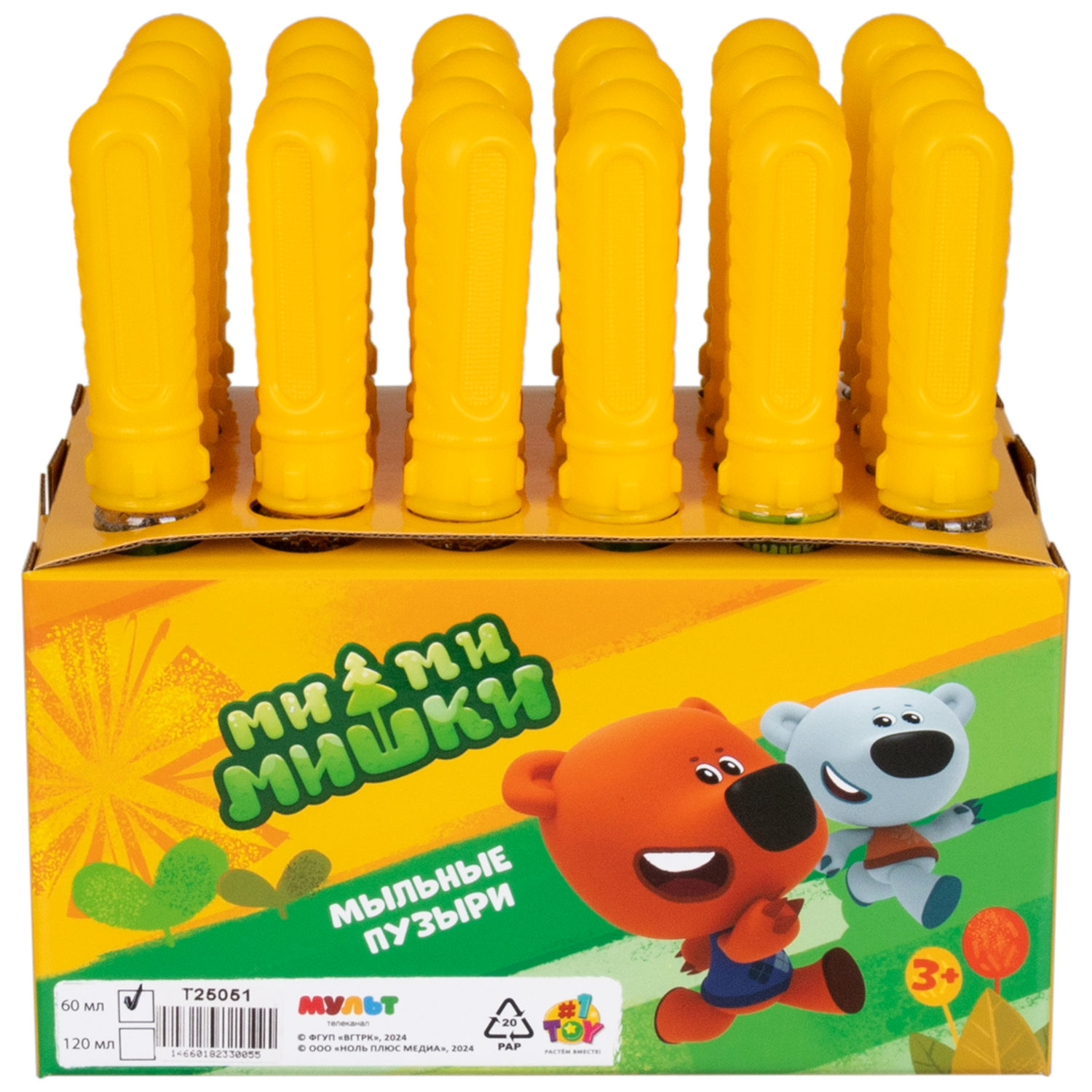 Мыльные пузыри 1TOY Ми-ми-мишки, 60 мл 