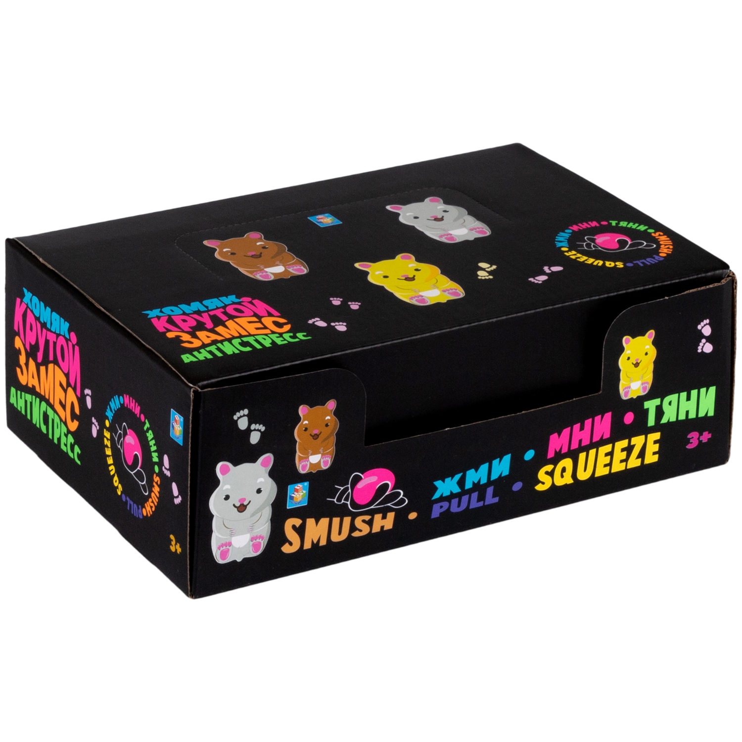 Игрушка-антистресс 1TOY Крутой замес, хомяк, в ассортименте, 7,5х5,5 см