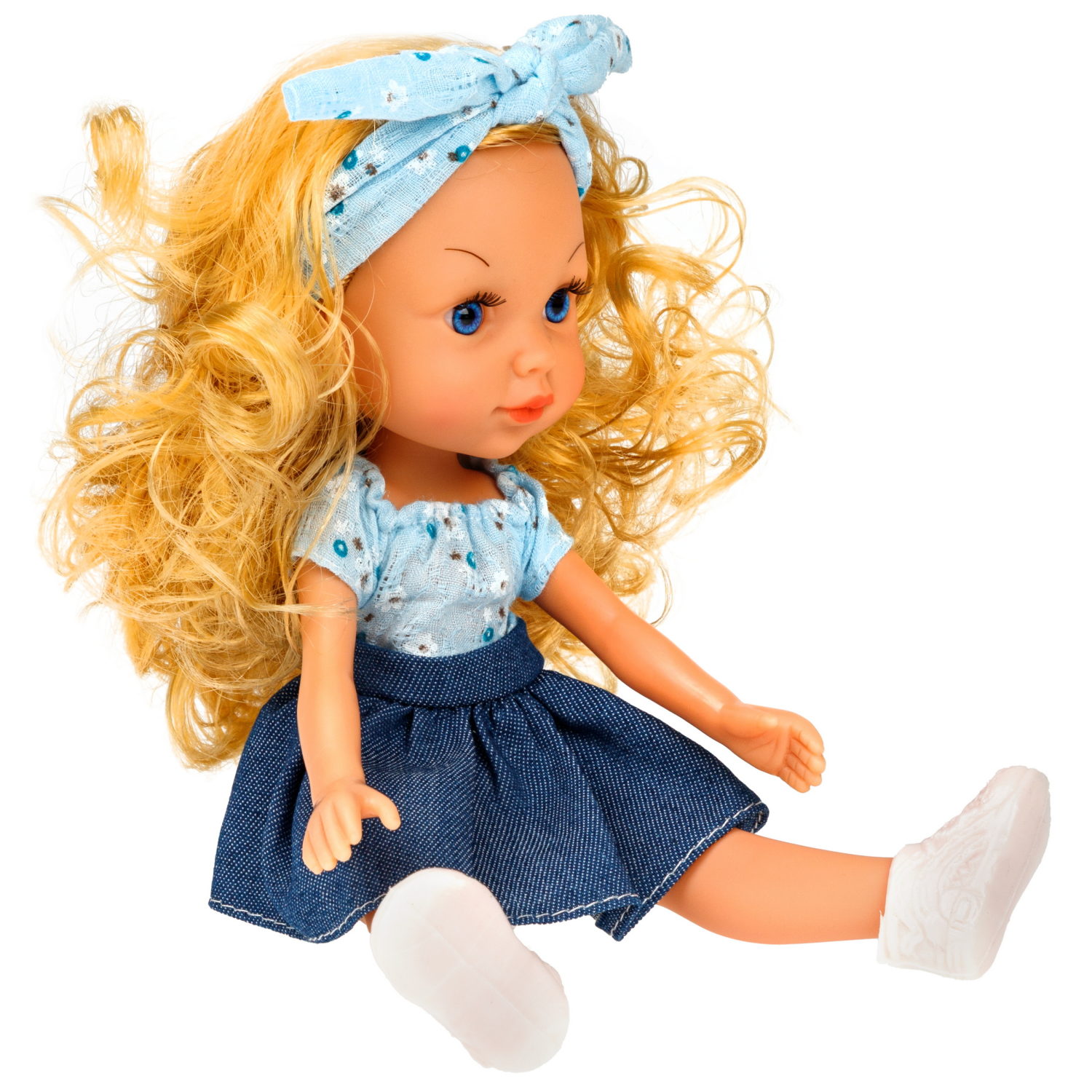 Кукла для девочки 1TOY Alisa испанский стиль, блондинка с длинными волосами, маленькая, 23 см