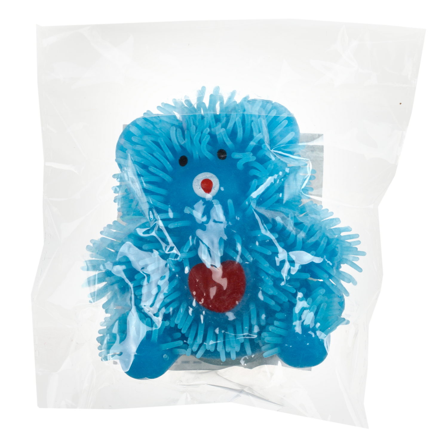 Игрушка-антистресс для рук 1toy Йо-Ёжики, синий "Медвежонок" 8 см, со светом