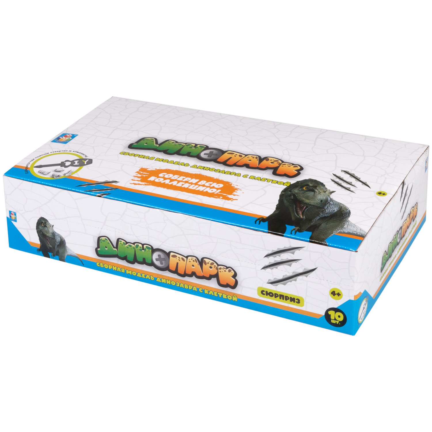 Конструктор 1TOY Динопарк "Клетка с динозавром", с отверткой, винтовой