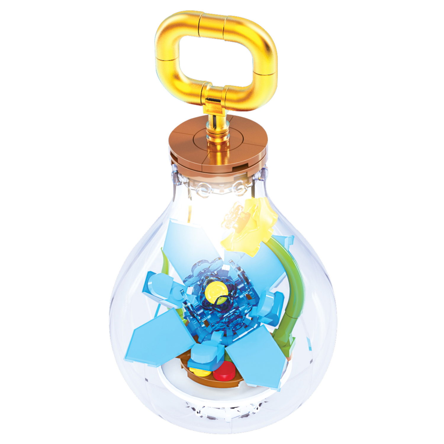 Конструктор 1TOY Blockformers "Голубой цветок в лампе", 97 деталей