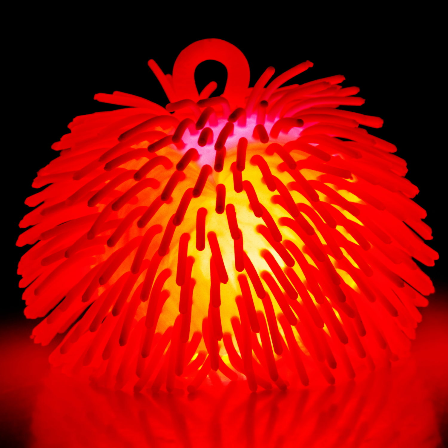 Игрушка-антистресс для рук 1toy Йо-Ёжики, шар 15 см, со светом, 4 цвета в ассортименте