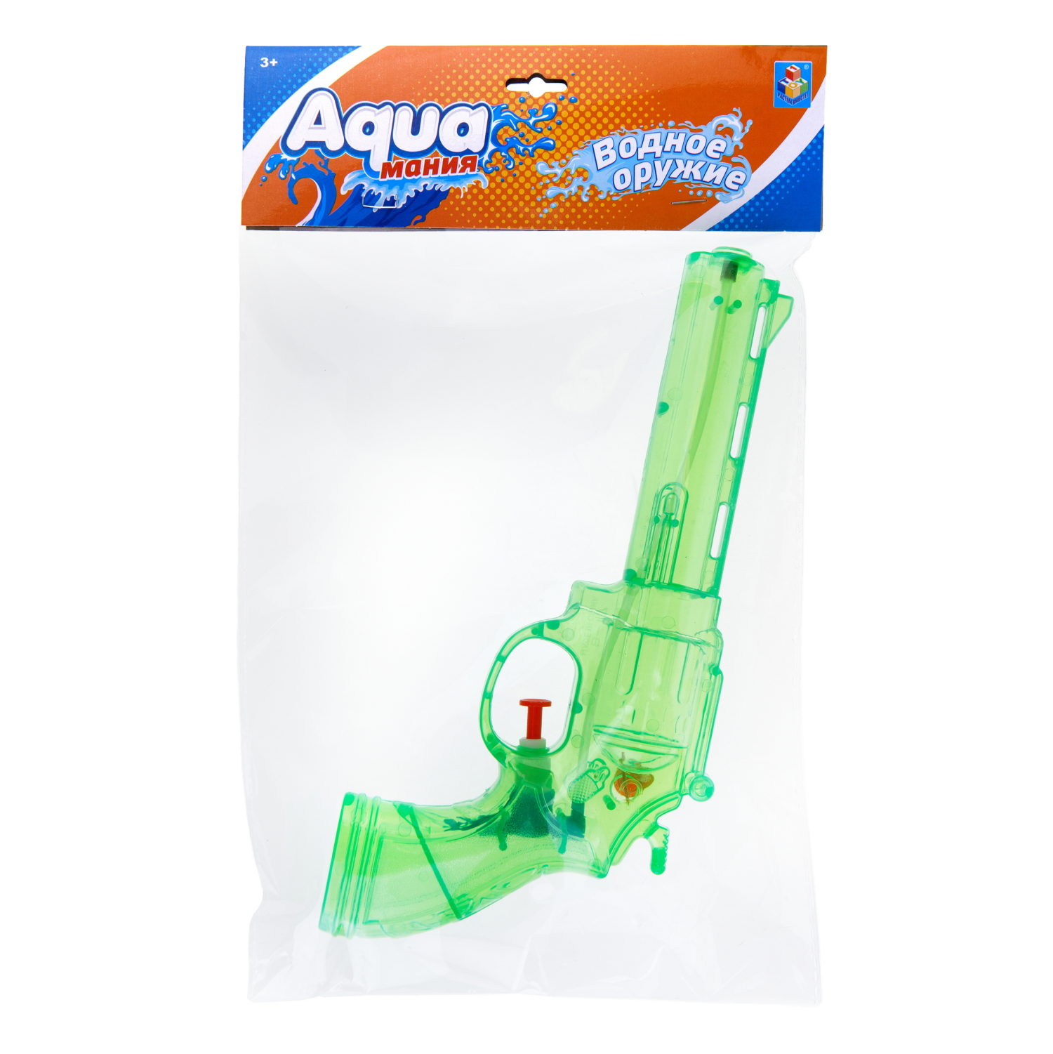 1TOY Аквамания водное оружие револьвер, 24*12*4 см, 3 цвета в ассортименте