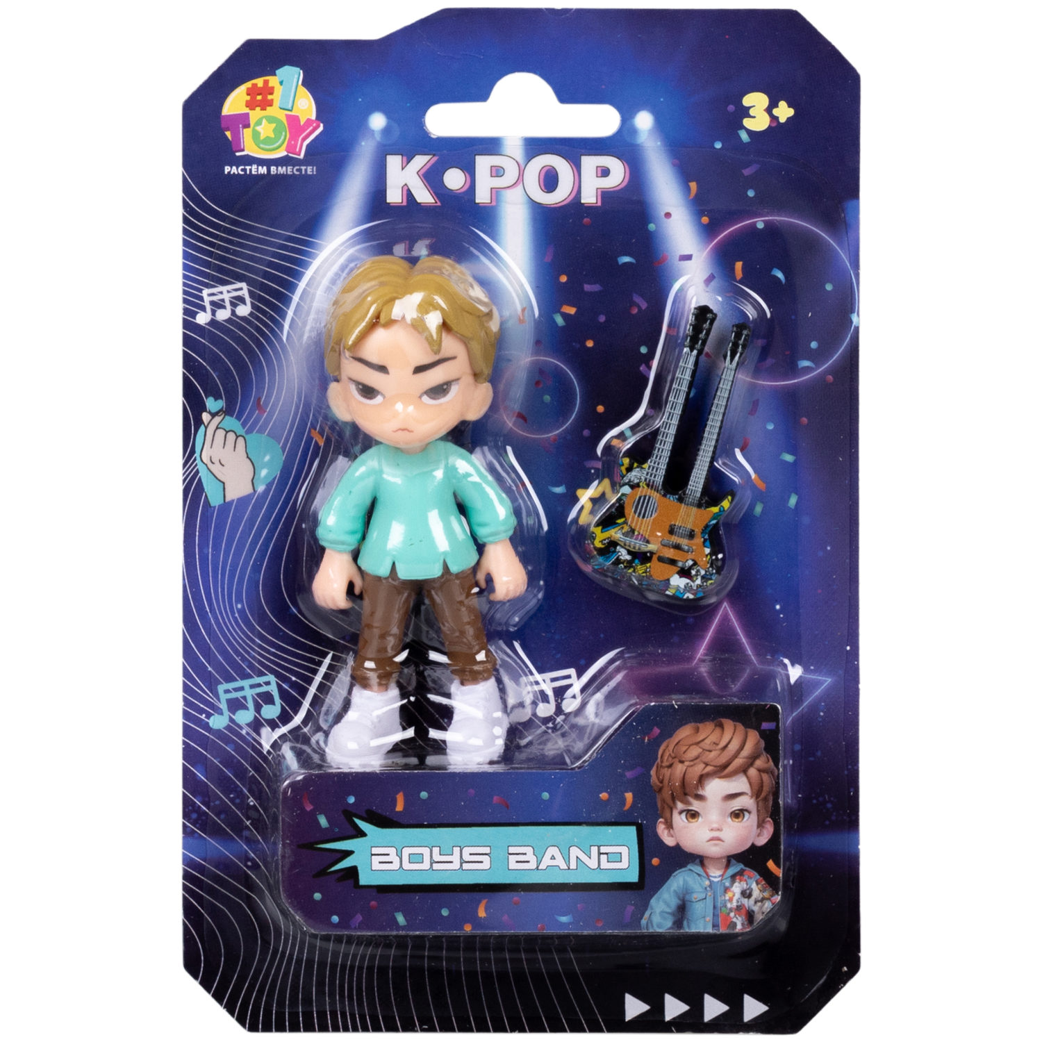 Кукла 1TOY K-POP Boys band с музыкальными инструментами, 6 видов в ассортименте