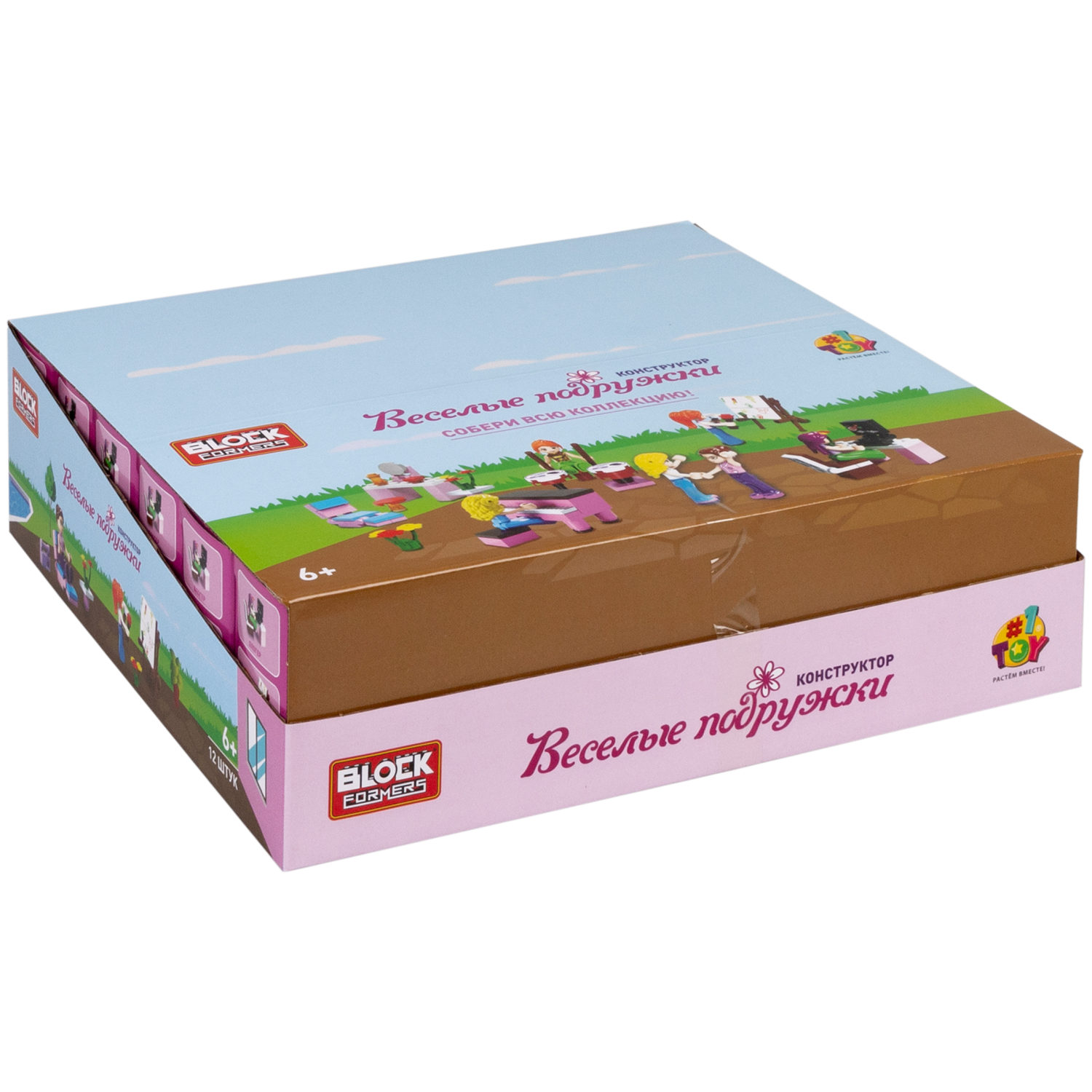 Конструктор 1TOY Blockformers "Веселые подружки", 6 видов