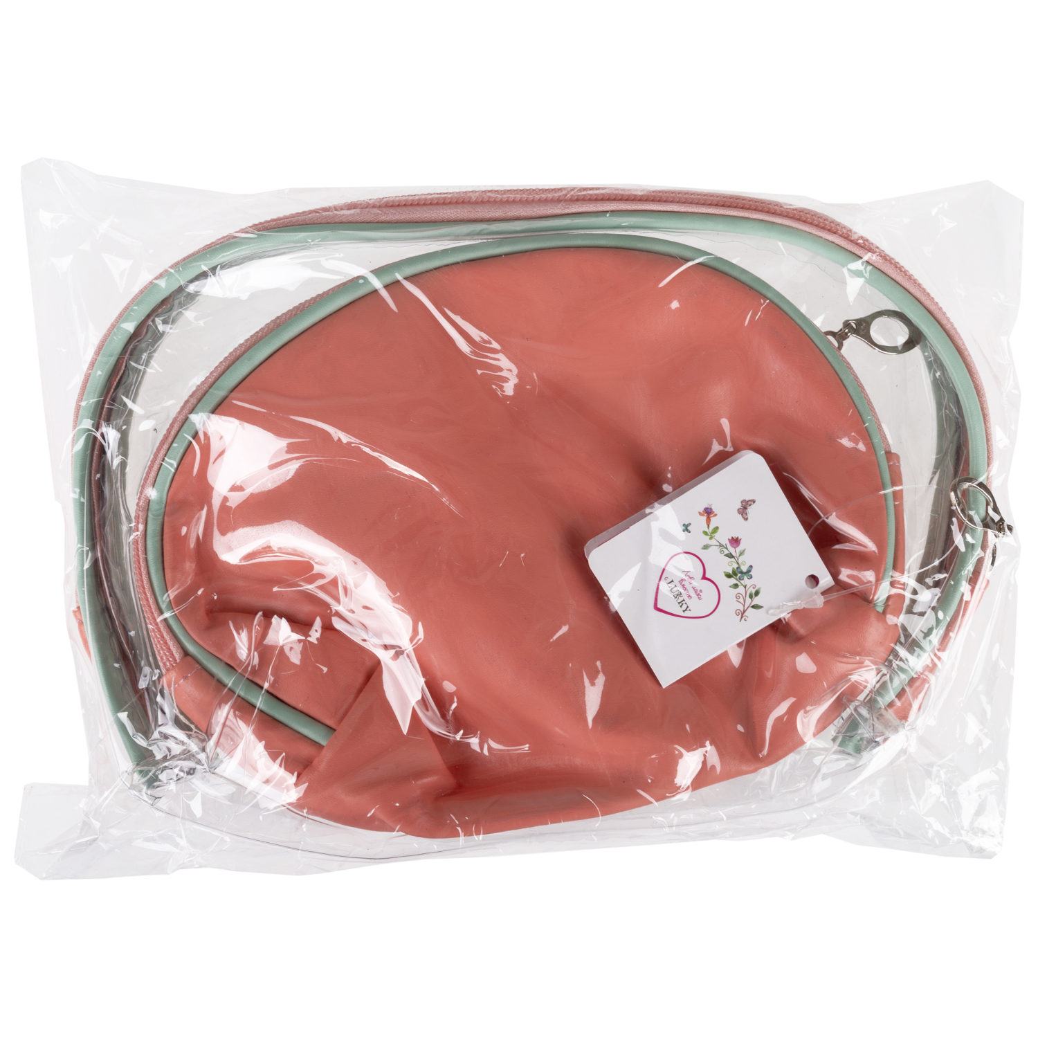 Набор из косметичек 2в1 Lukky Glam Dessert, прозрачная (24*15*8.5 см) и цветная с лого (19*11*8 см)