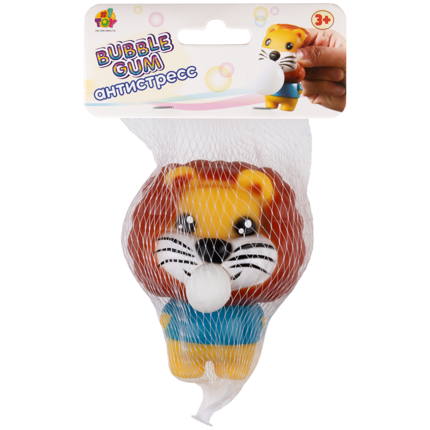 1TOY Bubble Gum-антистресс "Животные" 7,5х6х6 см, 12 видов в ассортименте