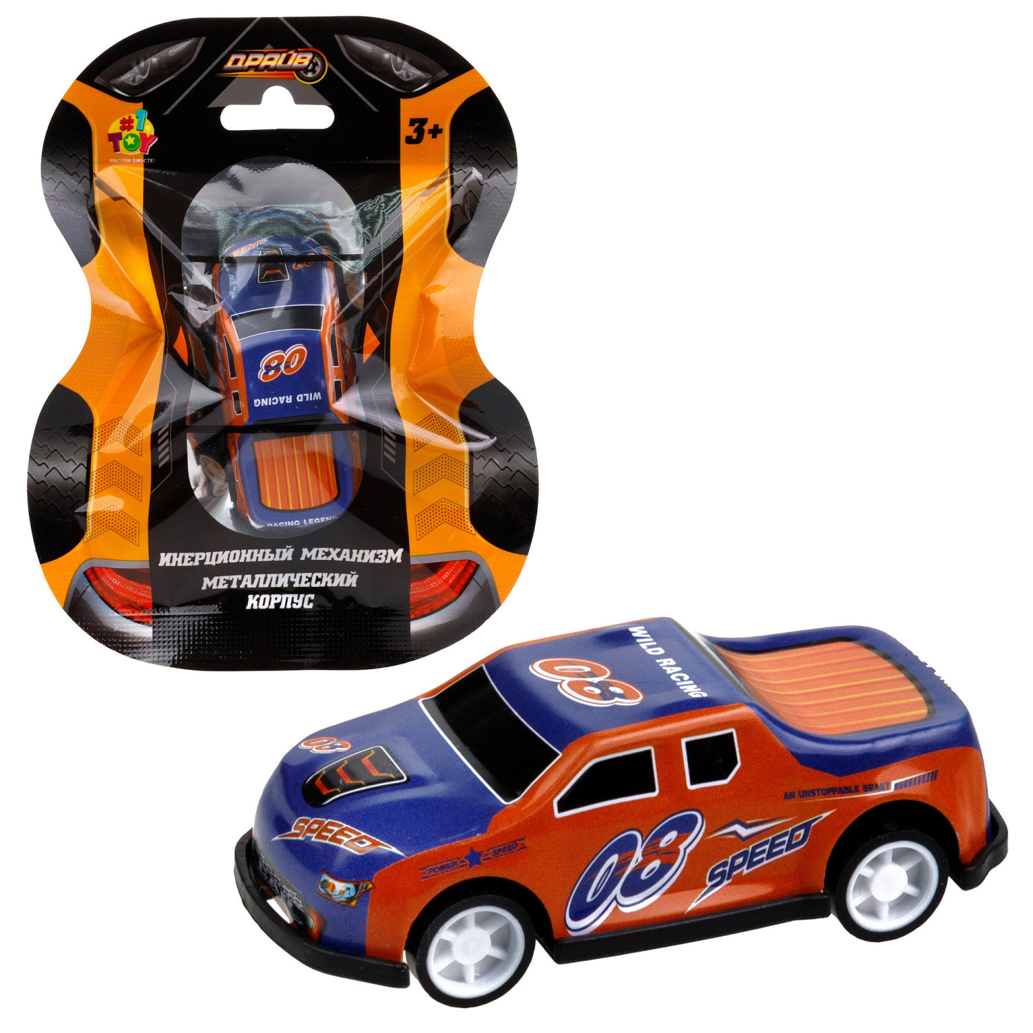 1toy Драйв Микромашинка, металлическая, инерционная, в ассортименте 92 вида