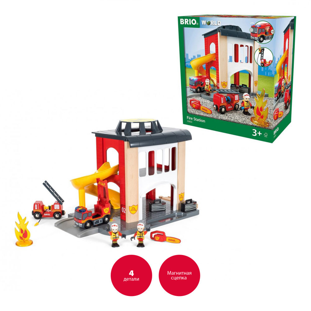 Пожарное отделение BRIO, для деревянной железной дороги 