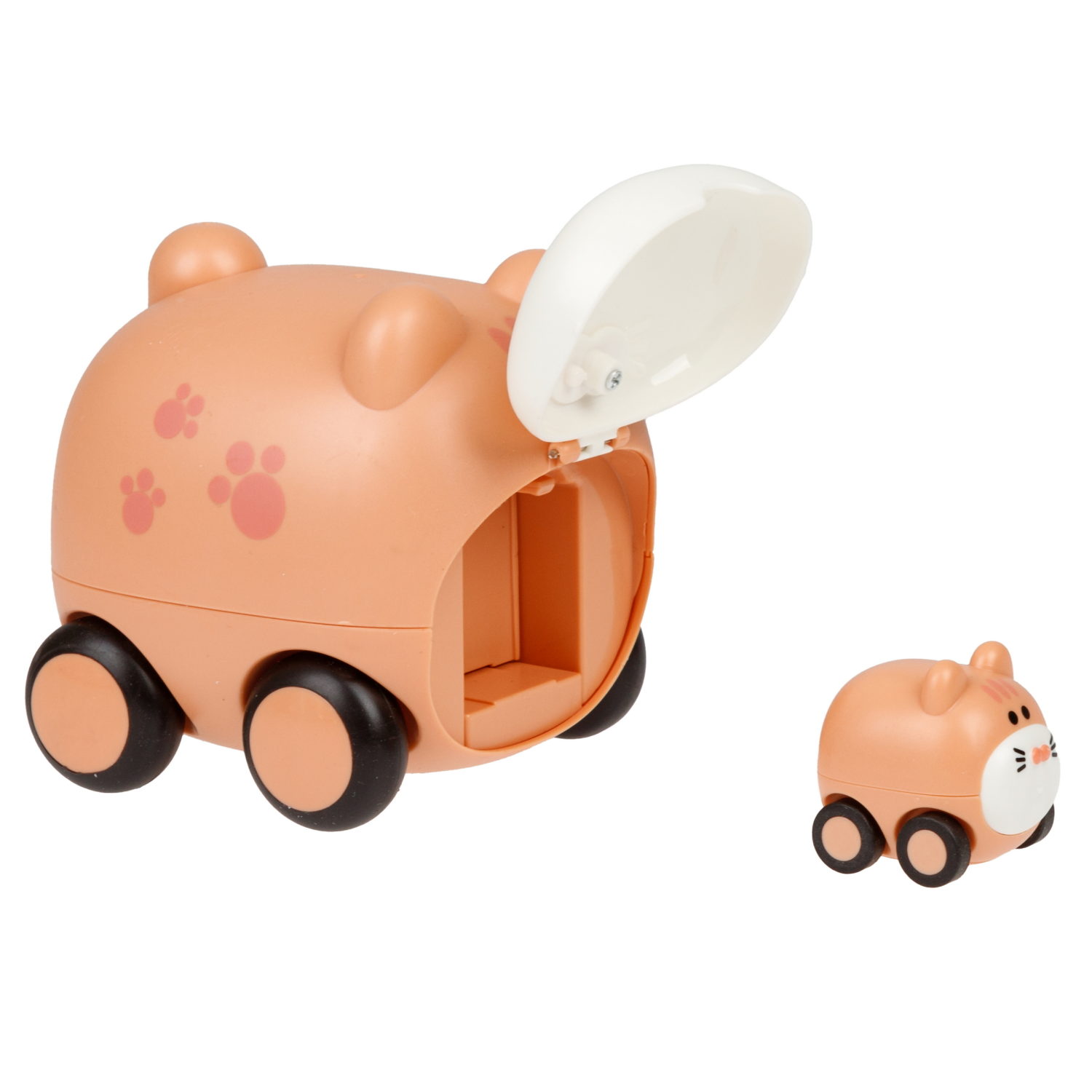 Кот игрушка-катапульта с детёнышем 1TOY УБЕГАЙ-КА