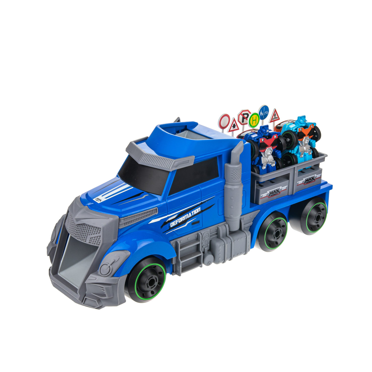 Автовоз с машинками 1TOY Мой первый трансформер, трейлер, голубой, 45 см