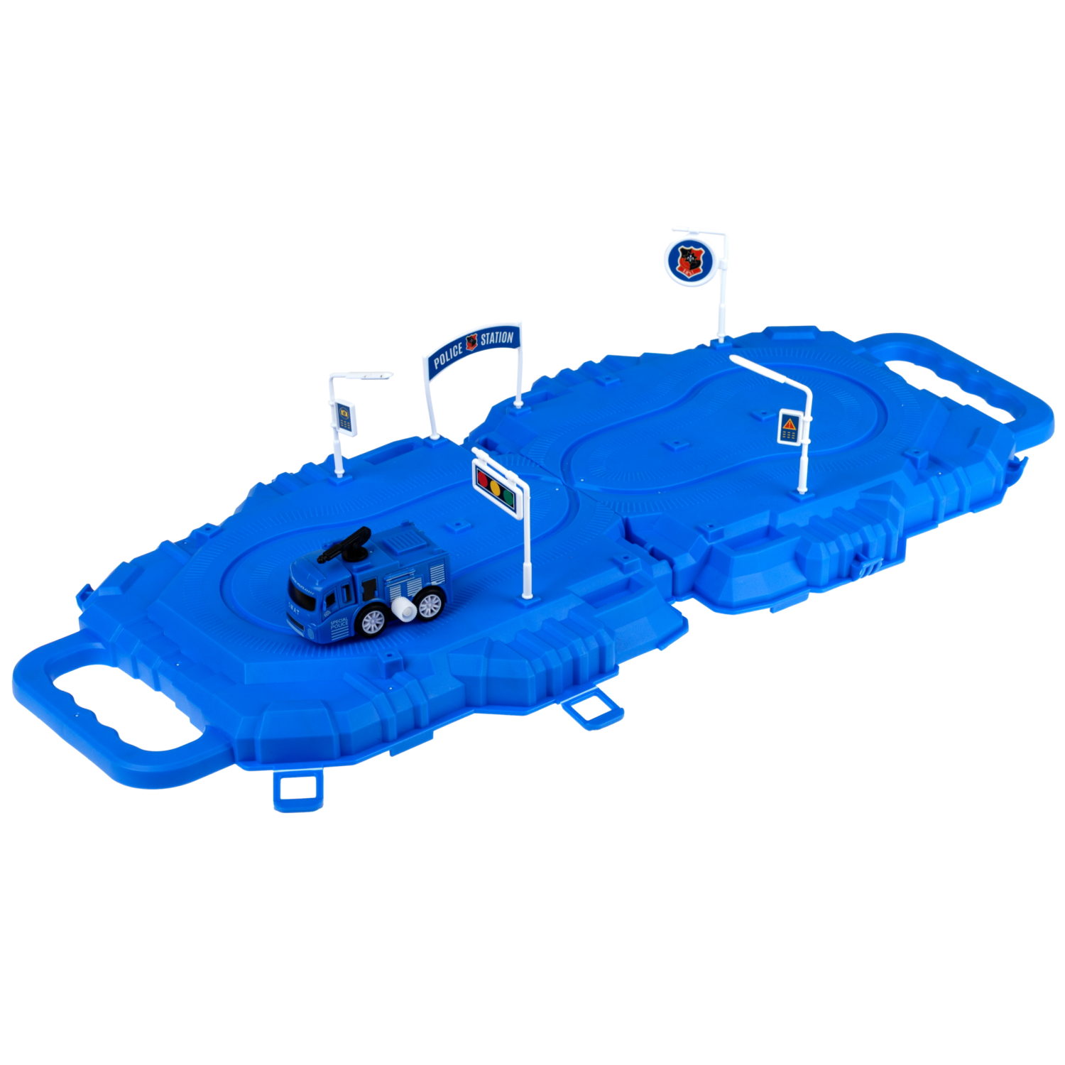 1toy игровой набор пазл-трек "Экстренные службы" с машинкой, 2 вида, в контейнере, 15 деталей