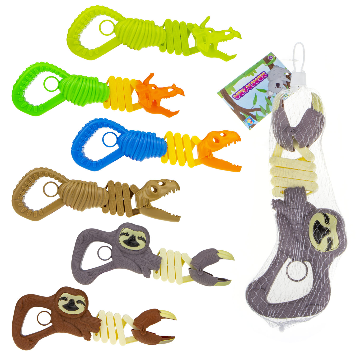 1TOY Хваталка в виде головы животного 20см.,6 видов на выбор