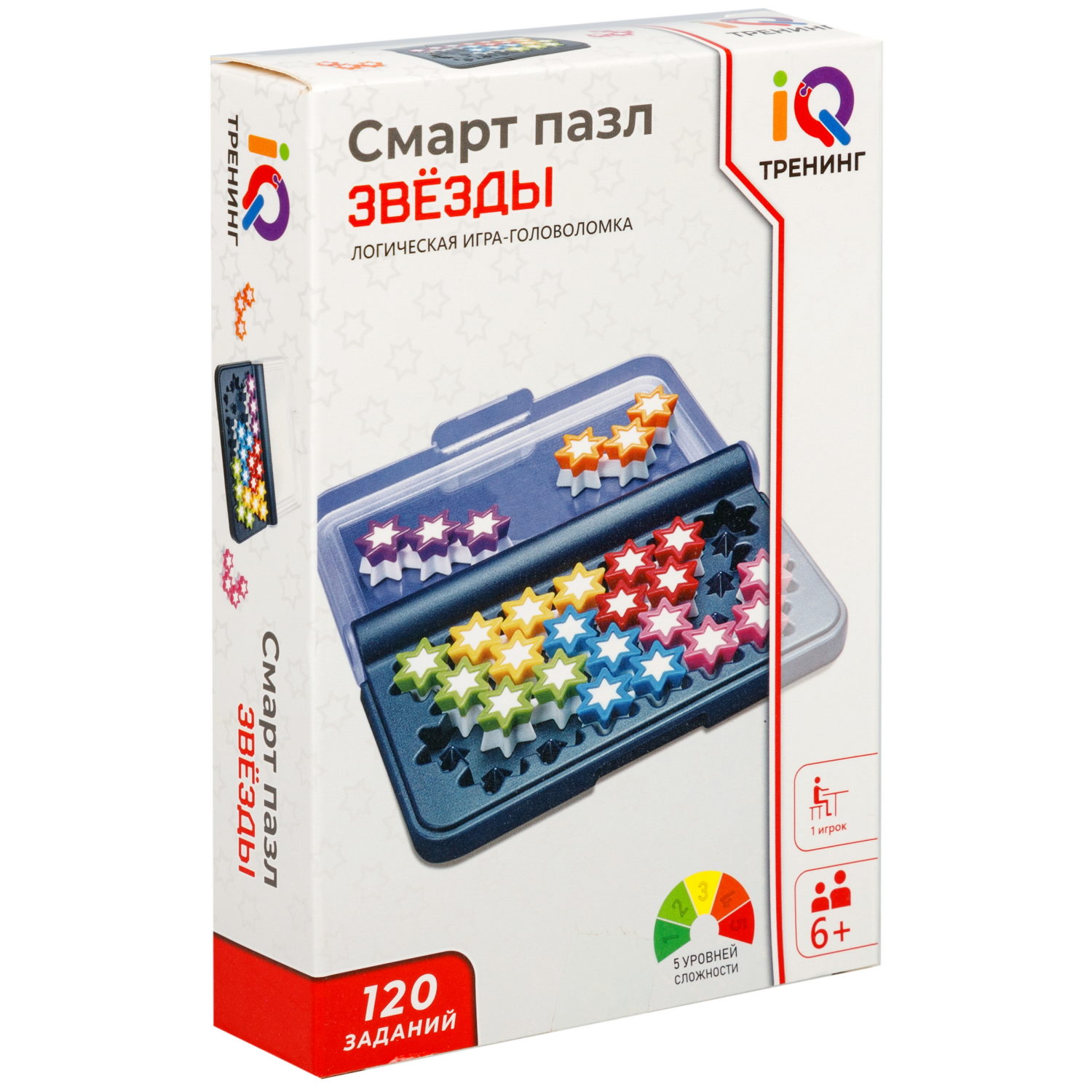 Настольная логическая игра 1TOY IQ ТРЕНИНГ  «Смарт пазл Звёзды»