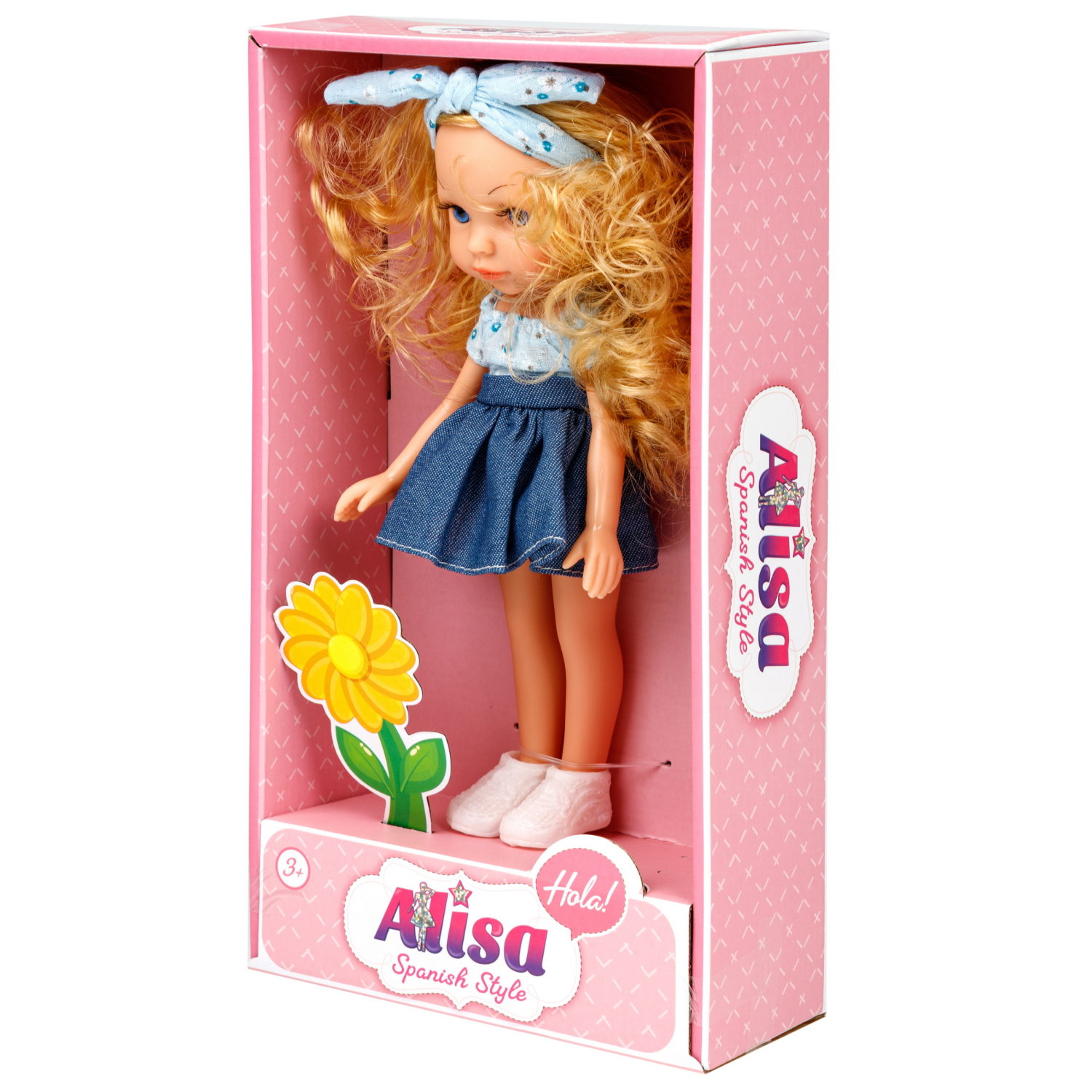 Кукла для девочки 1TOY Alisa испанский стиль, блондинка с длинными волосами, маленькая, 23 см