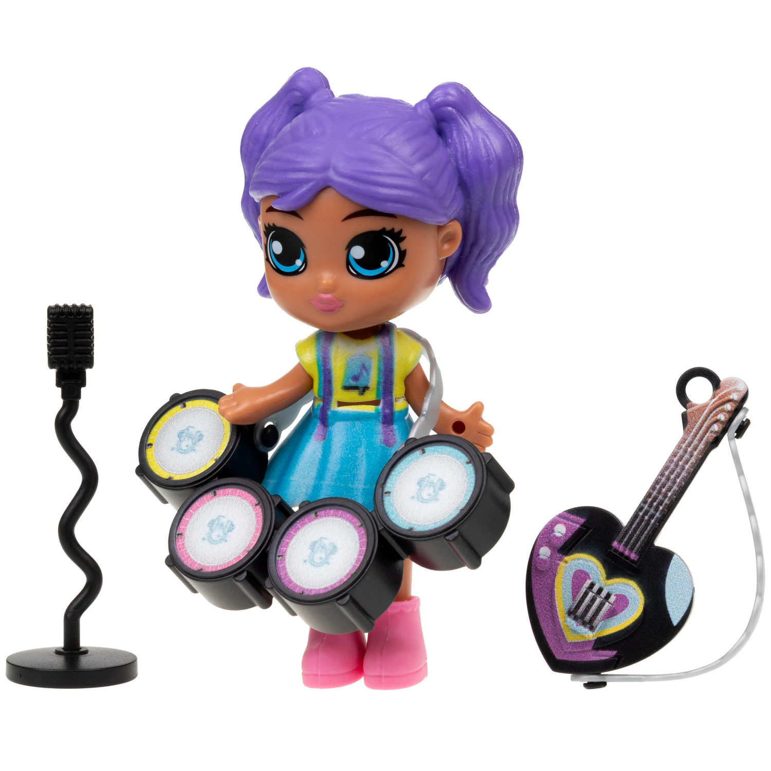 Кукла для девочки и аксессуары 1TOY LUCKY BOX Party girl, детская, маленькая, с музыкальными инструментами