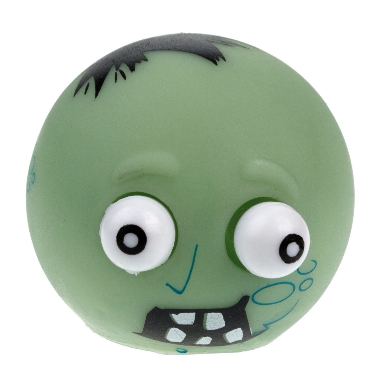 1toy Пучеглаз-антистресс "Зомби" 5,5х5x4,7 см, 4 вида в асс., 12 шт. в д/б